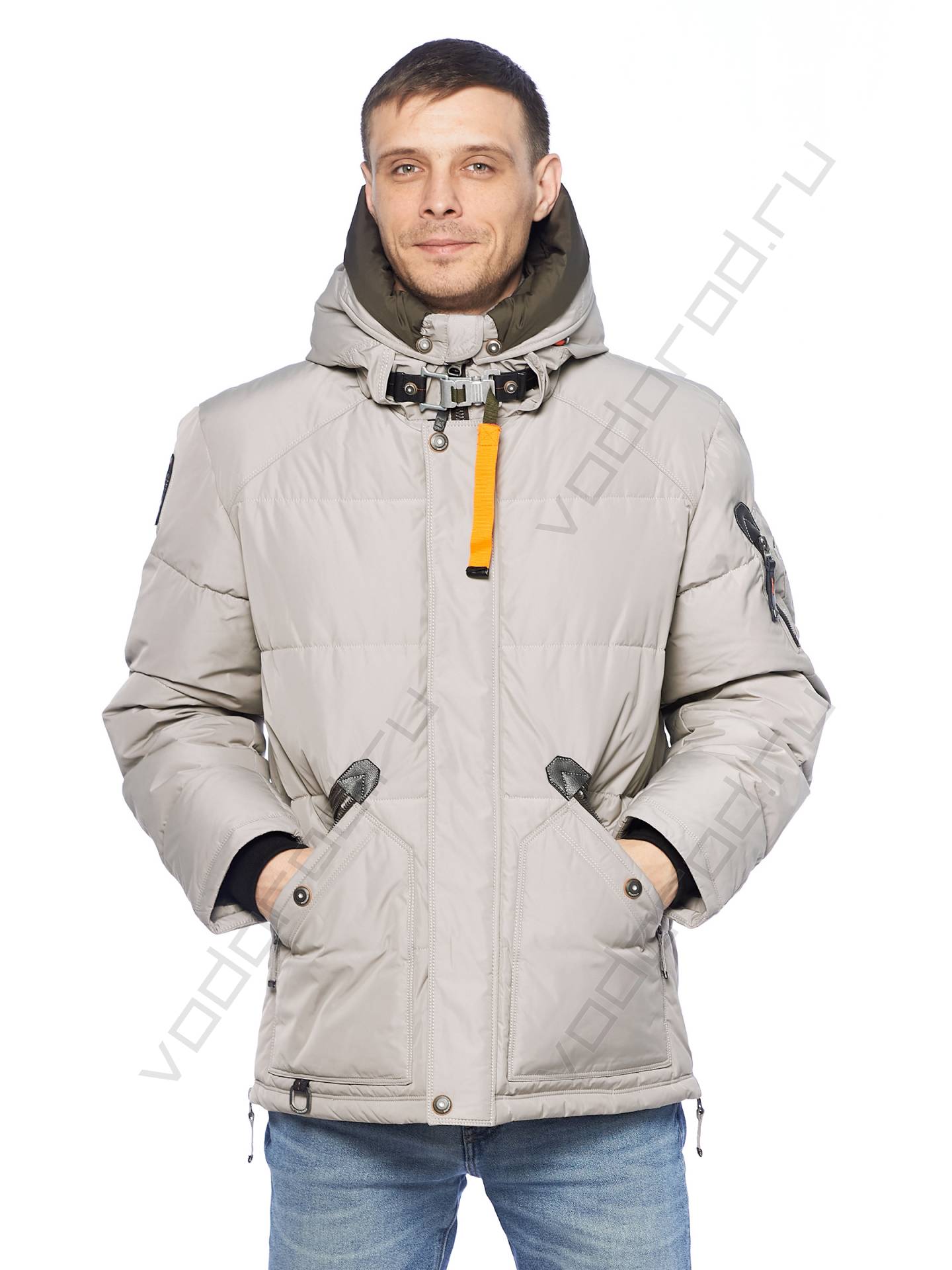 Зимняя куртка мужская цвет светл. серый 10