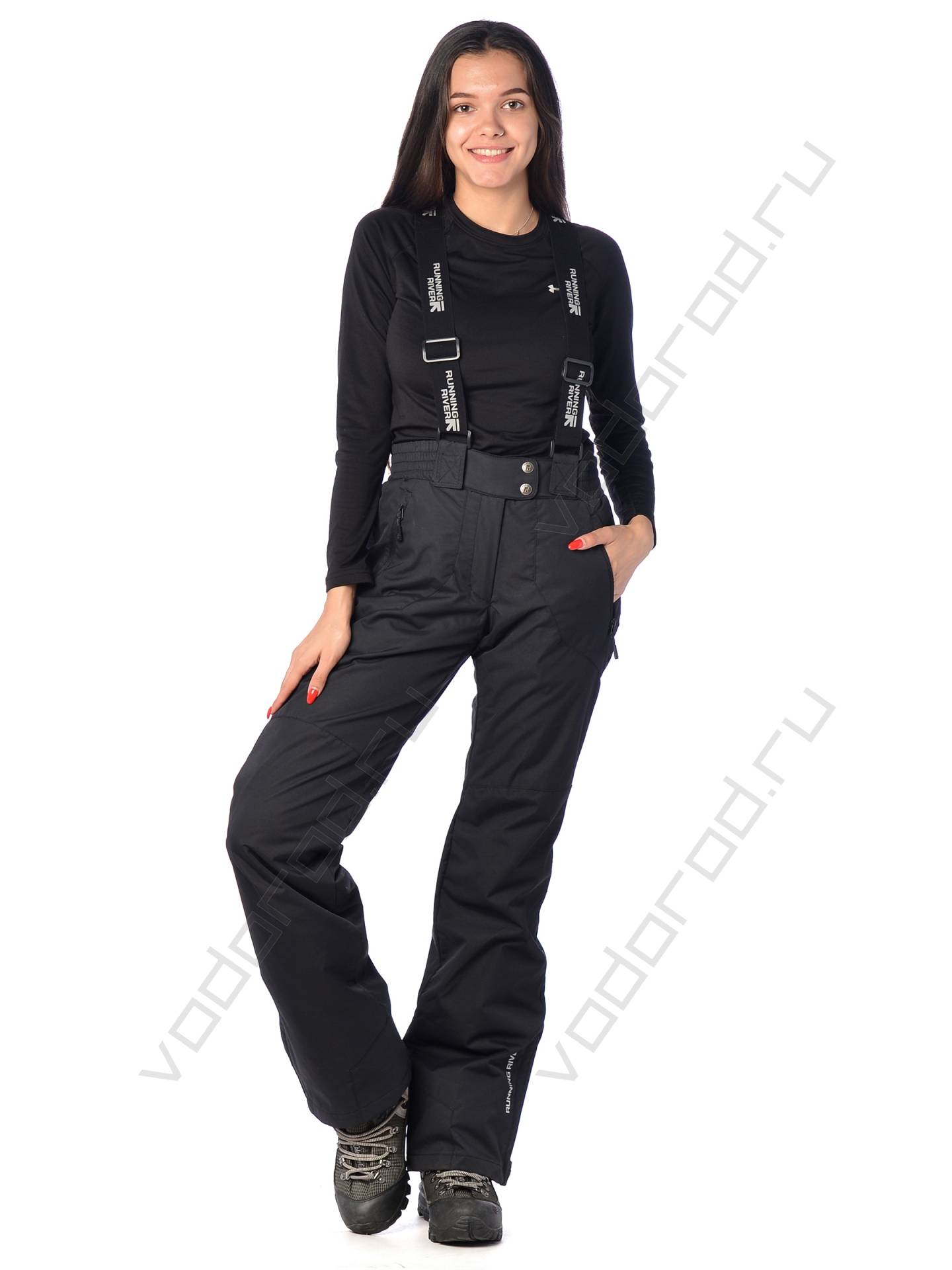 Горнолыжные брюки женские цвет черный 095
