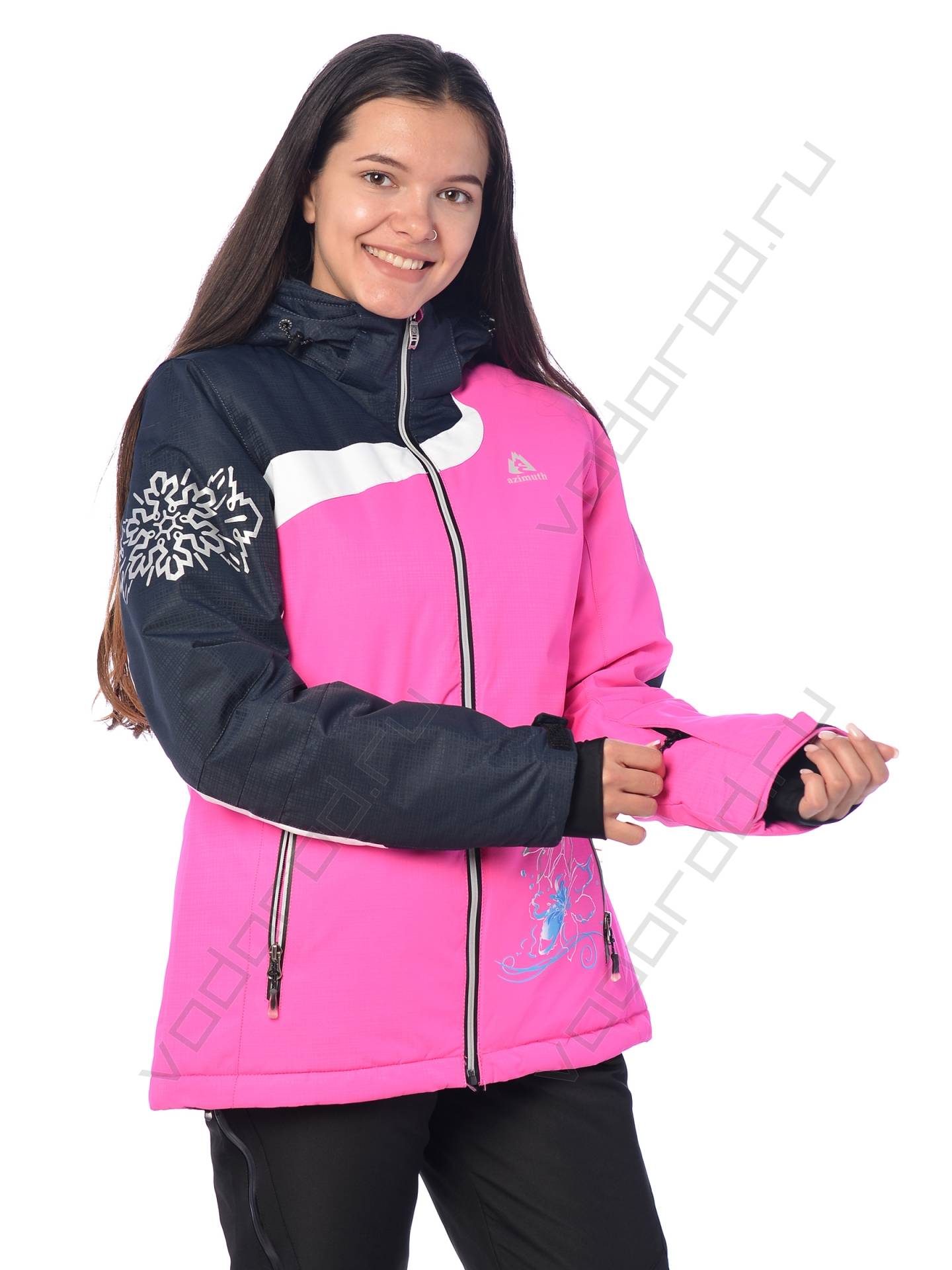 Горнолыжная куртка женская цвет розовый 36