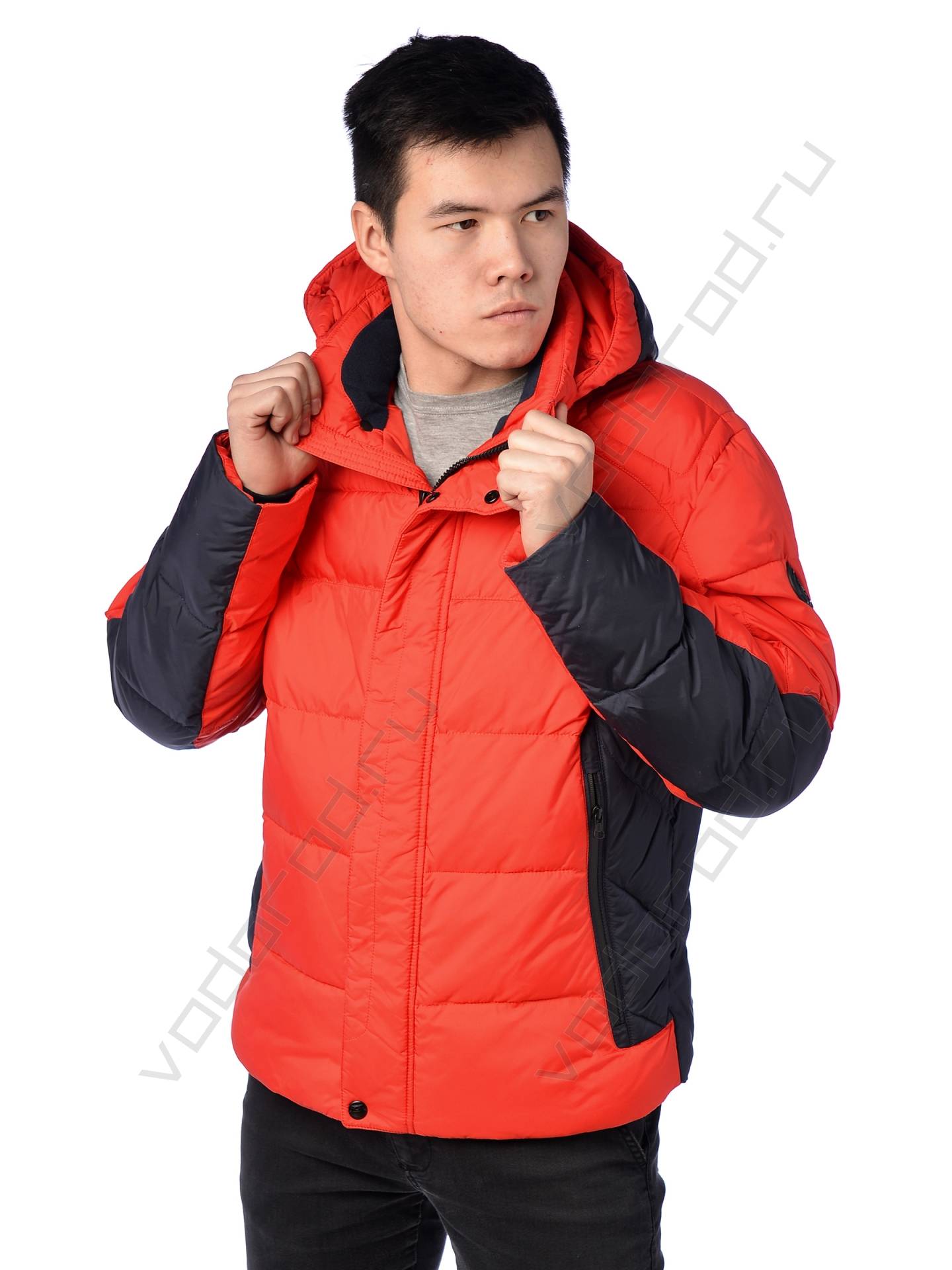 Зимняя куртка мужская цвет красный 28