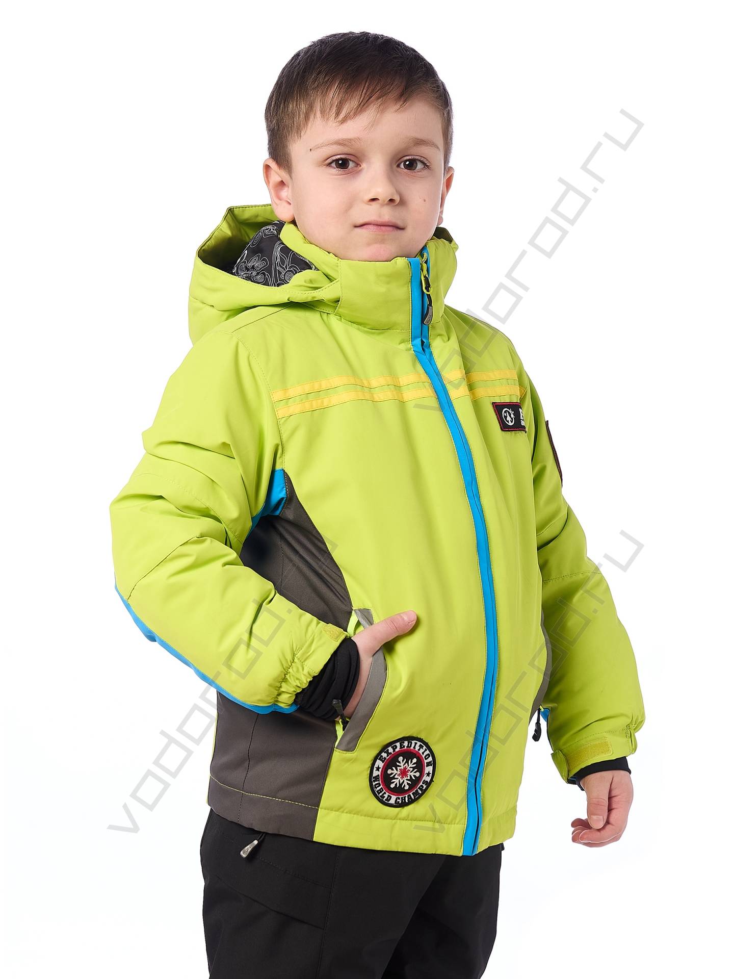 Горнолыжная куртка детская цвет лимонный