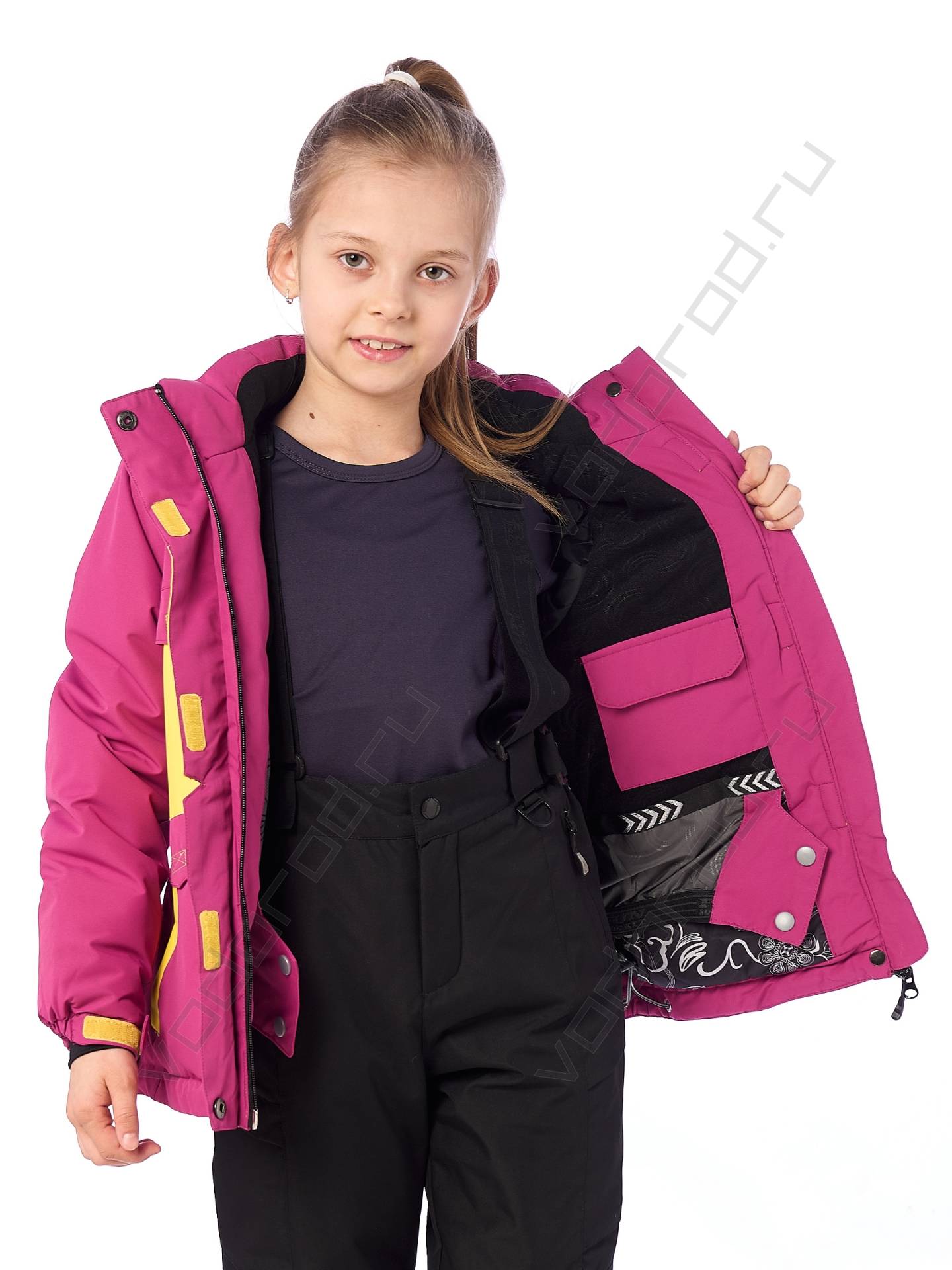 Горнолыжная куртка детская цвет фиолетовый