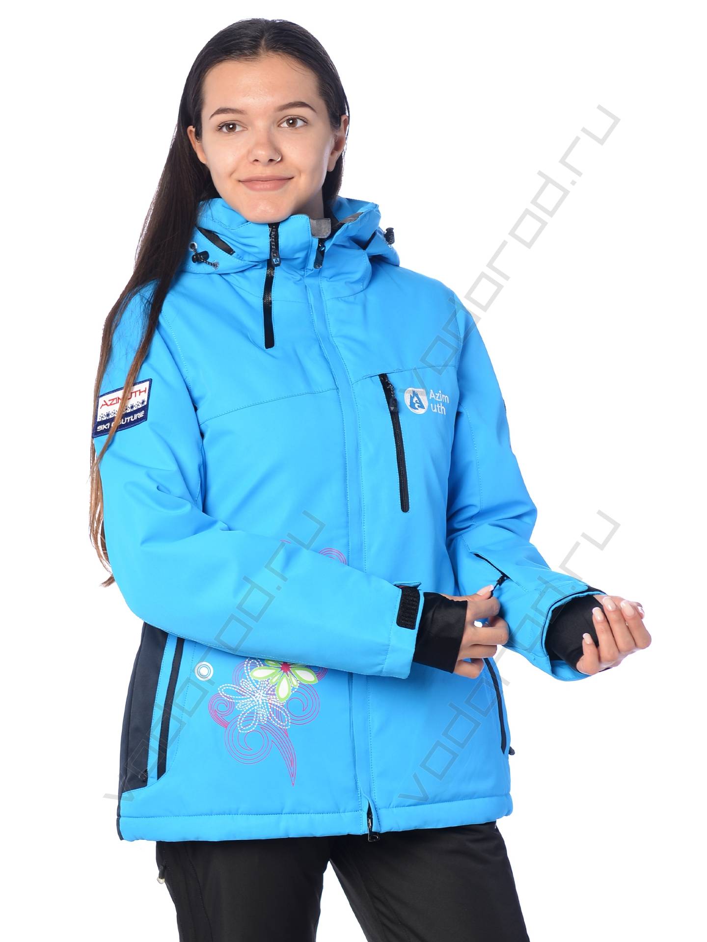 Горнолыжная куртка женская цвет голубой 169