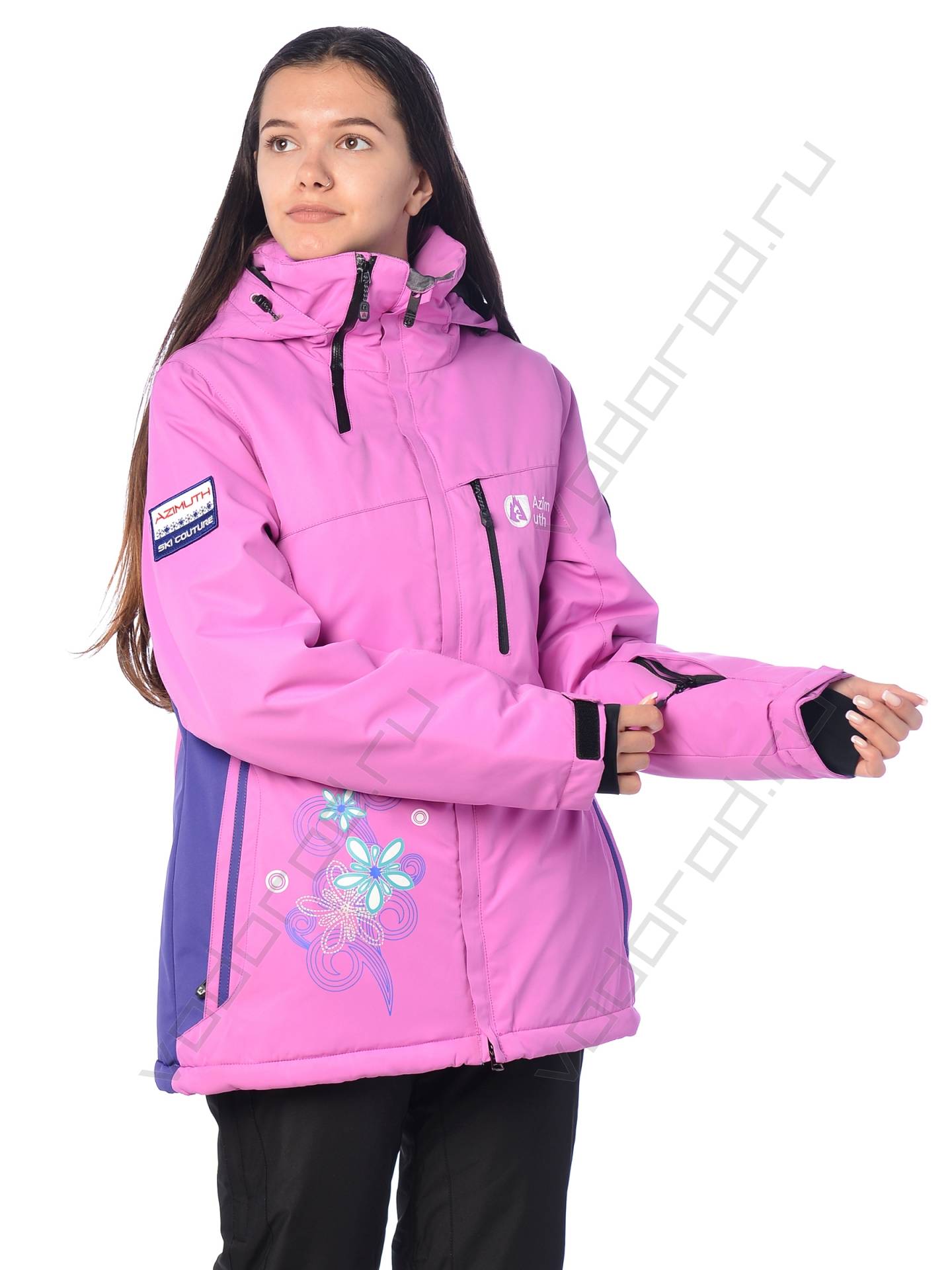 Горнолыжная куртка женская цвет сиреневый 170
