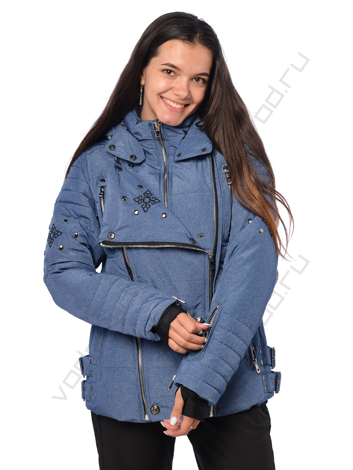 Горнолыжная куртка женская цвет синий