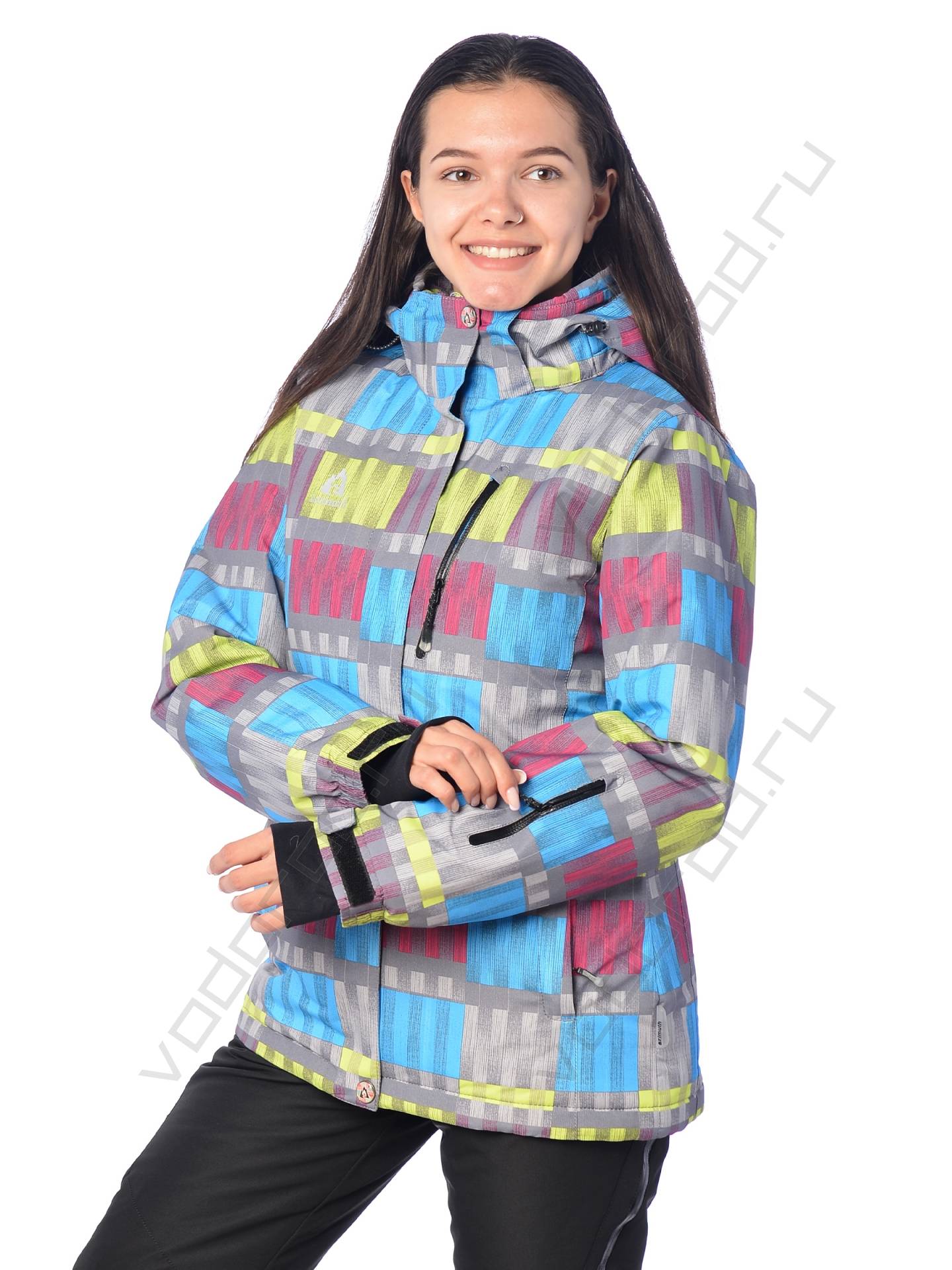 Горнолыжная куртка женская цвет голубой 90