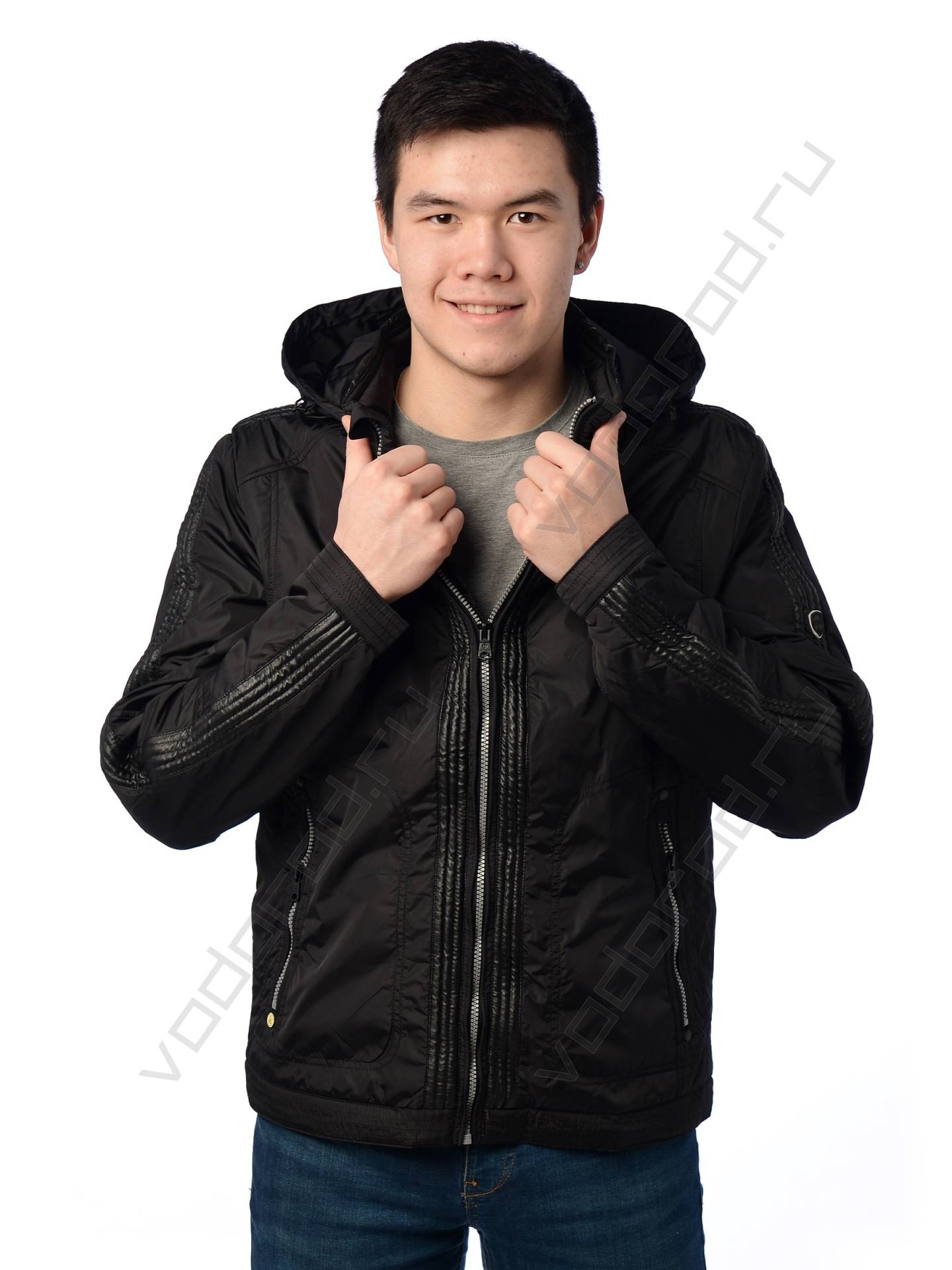 Куртка мужская цвет черный 1