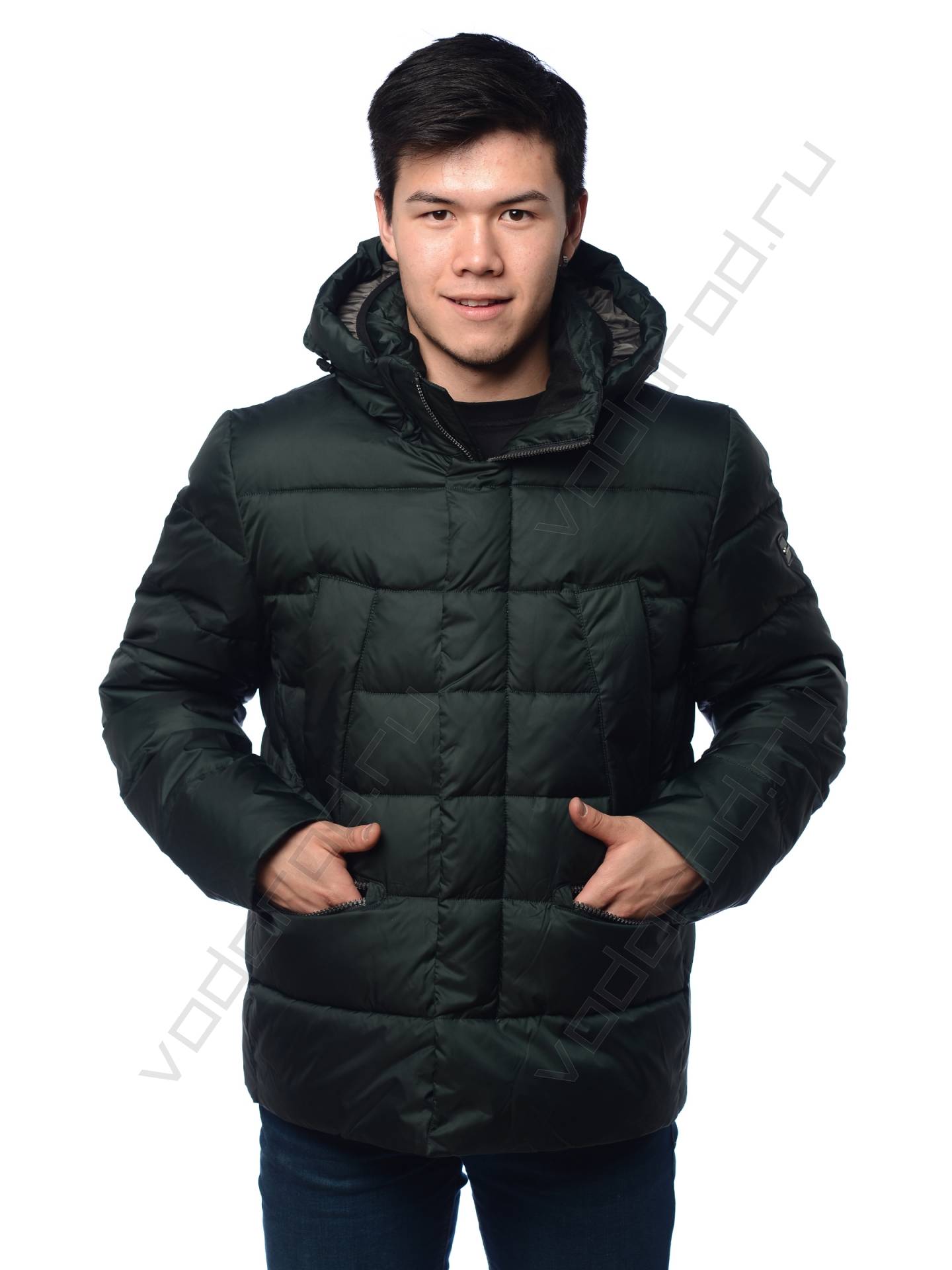 Зимняя куртка мужская цвет темн. зеленый 401