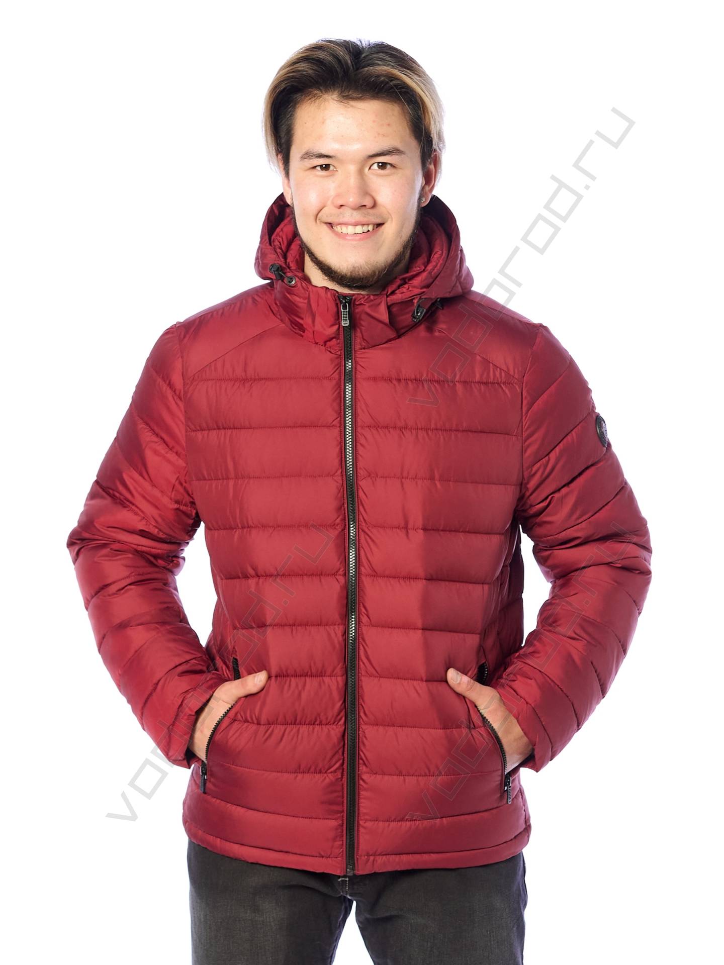 Куртка еврозима мужская цвет бордовый 23