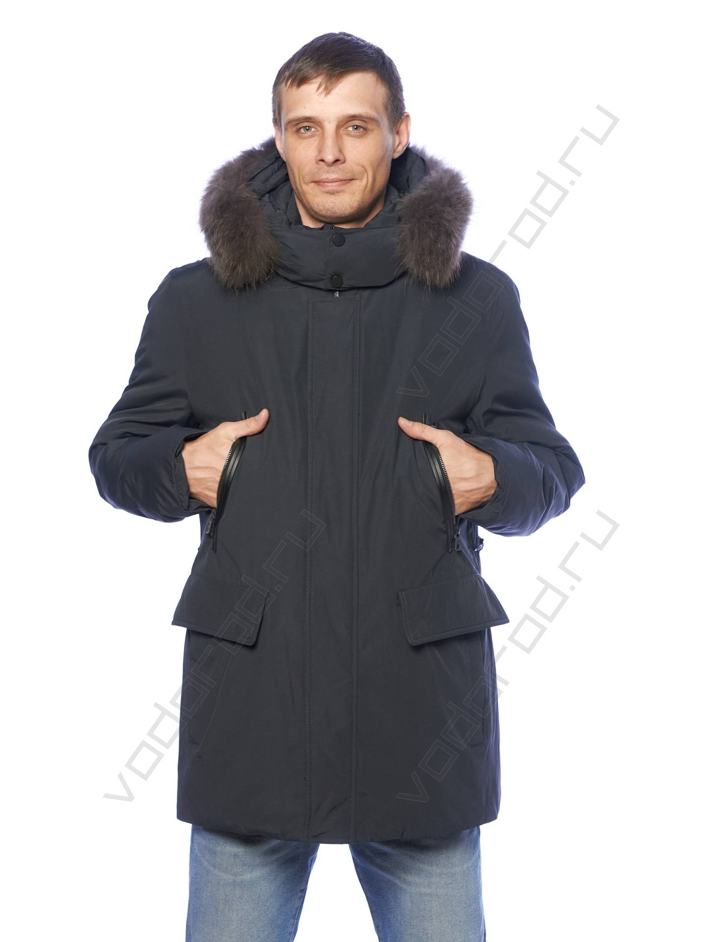 Зимняя куртка мужская цвет темн. серый 506