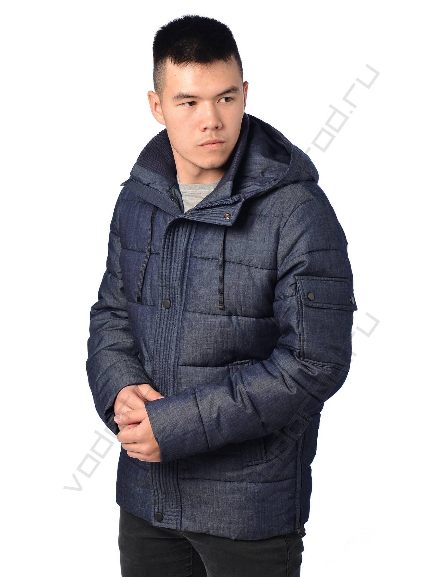 Зимняя куртка мужская цвет синий