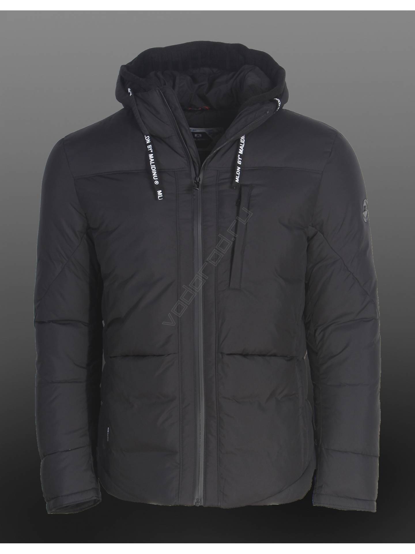 Зимняя куртка мужская цвет черный 1