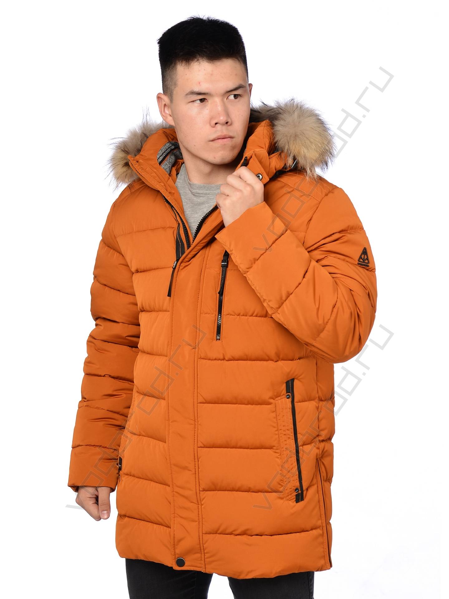 Зимняя куртка мужская цвет кирпичный 33