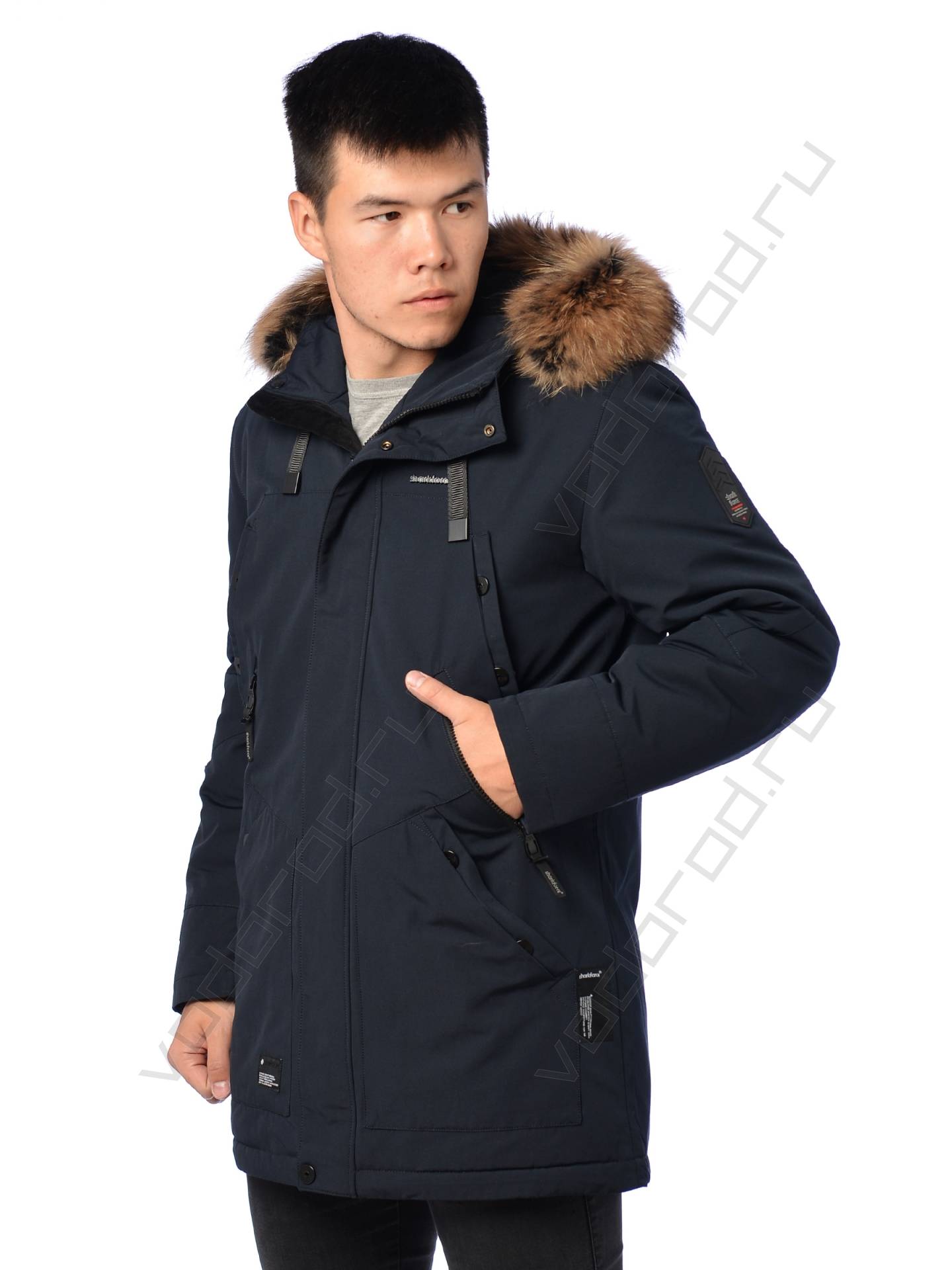 Зимняя куртка мужская цвет синий 14