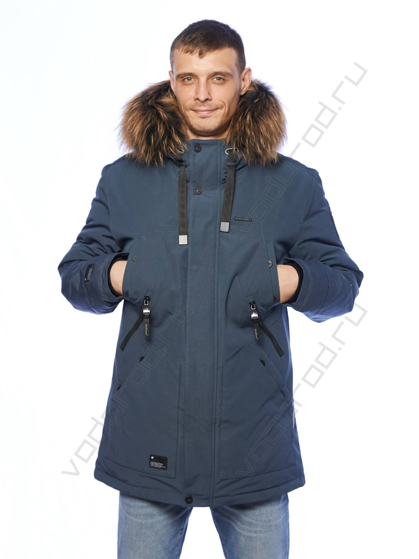 Зимняя куртка мужская цвет синий 94