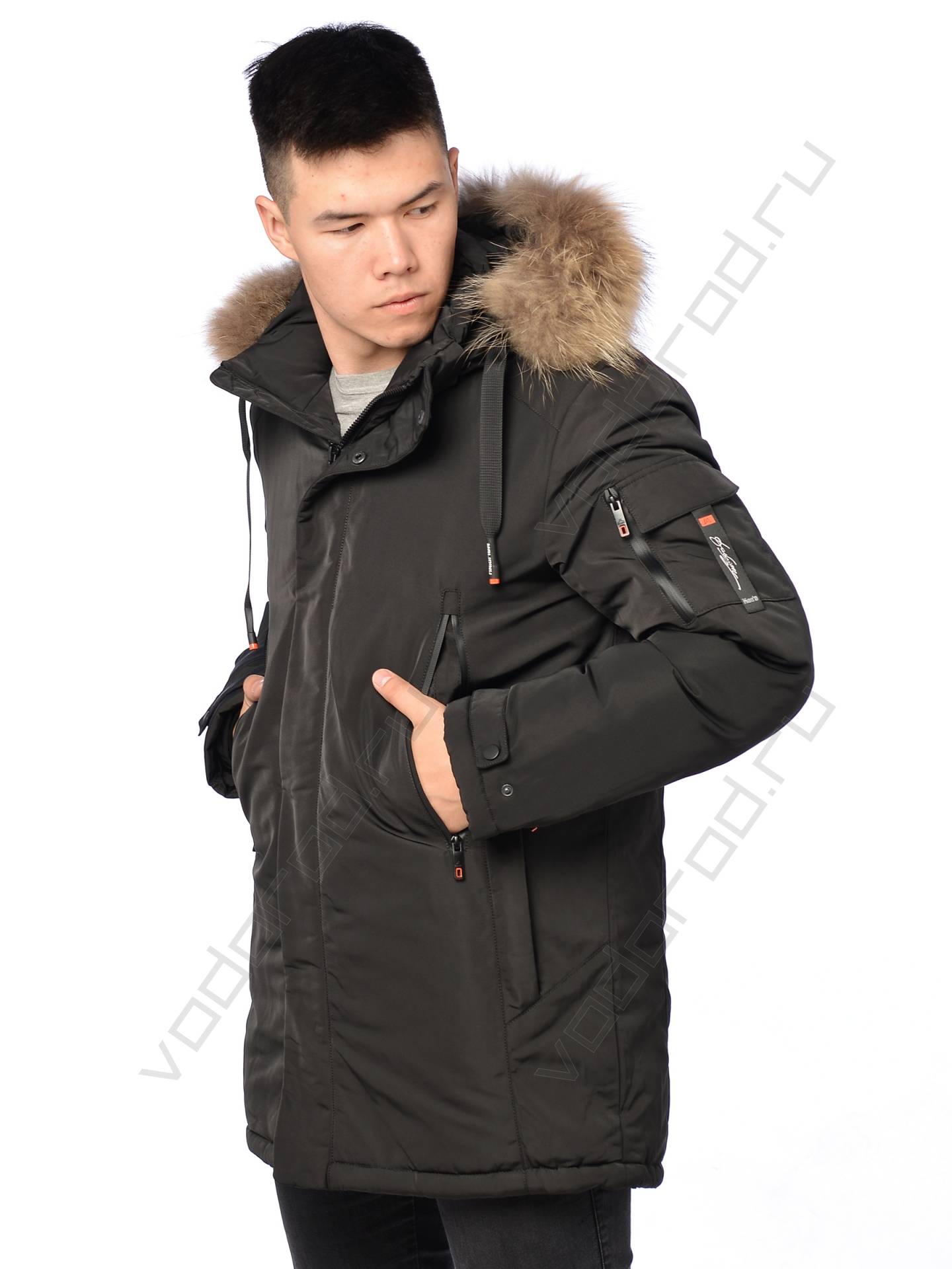 Зимняя куртка мужская цвет темн. серый 502