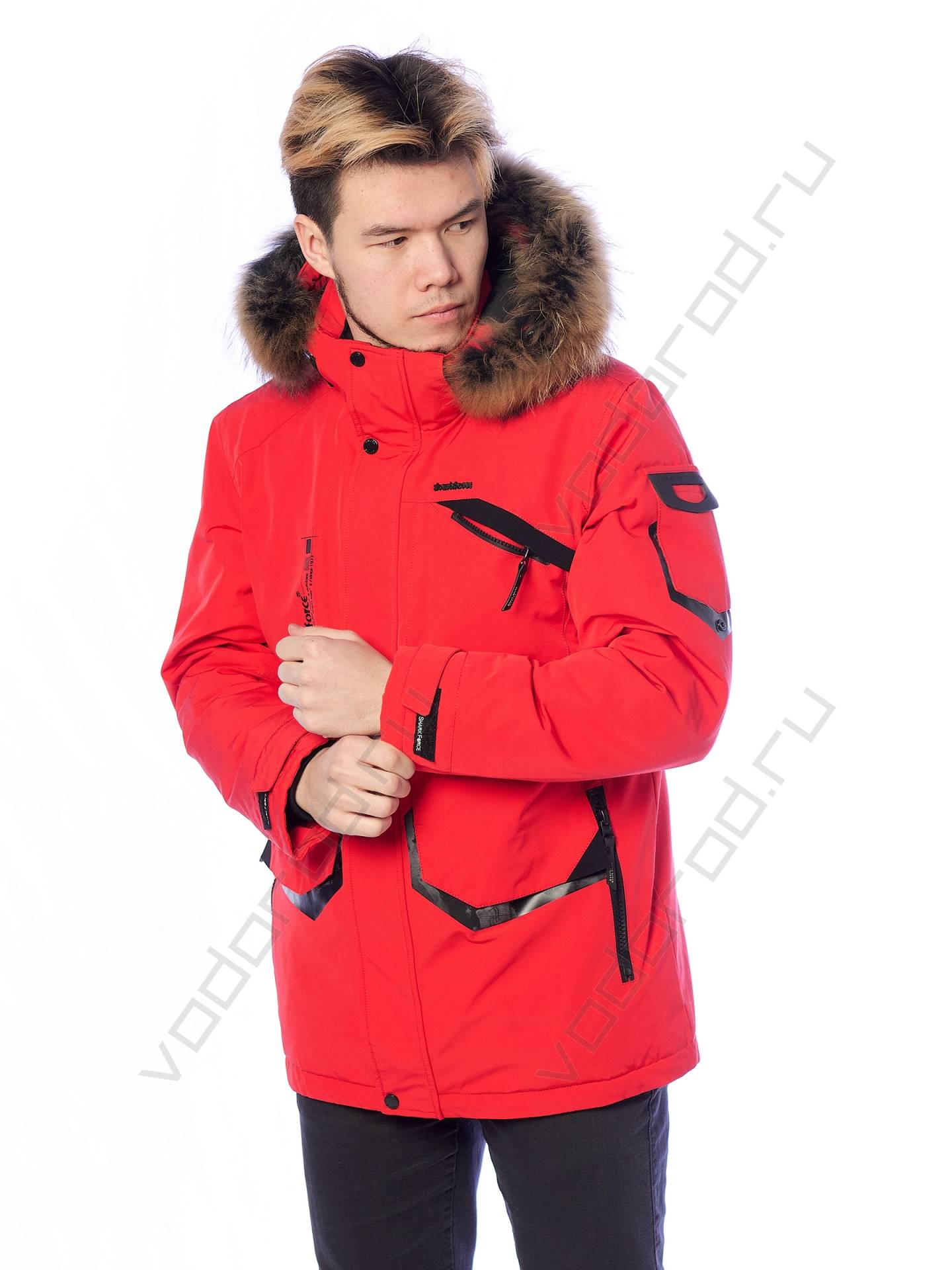 Зимняя куртка мужская цвет красный 59