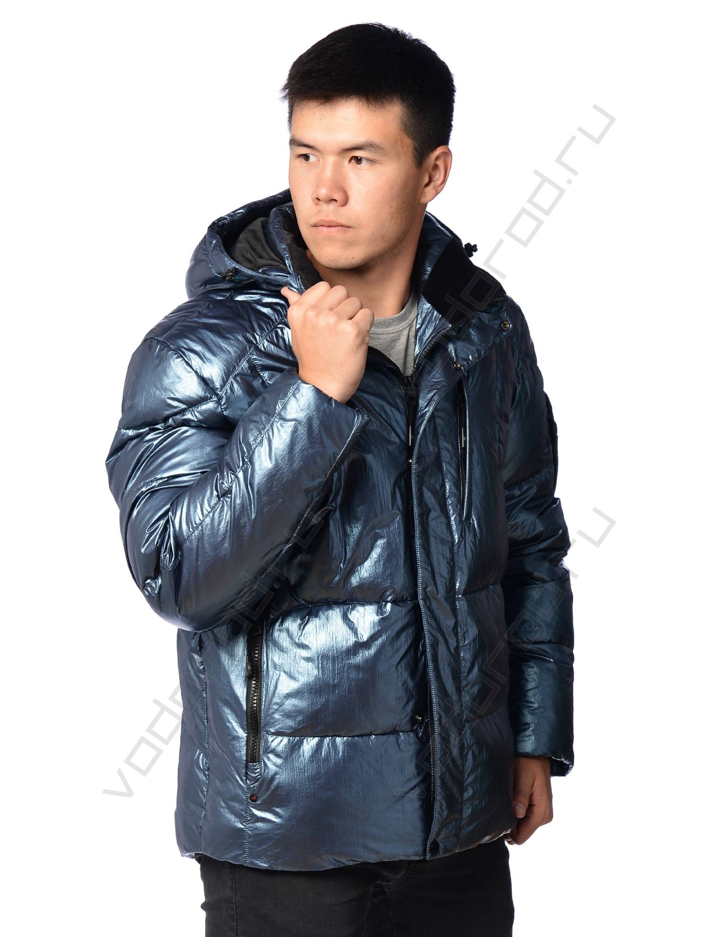 Зимняя куртка мужская цвет синий 19