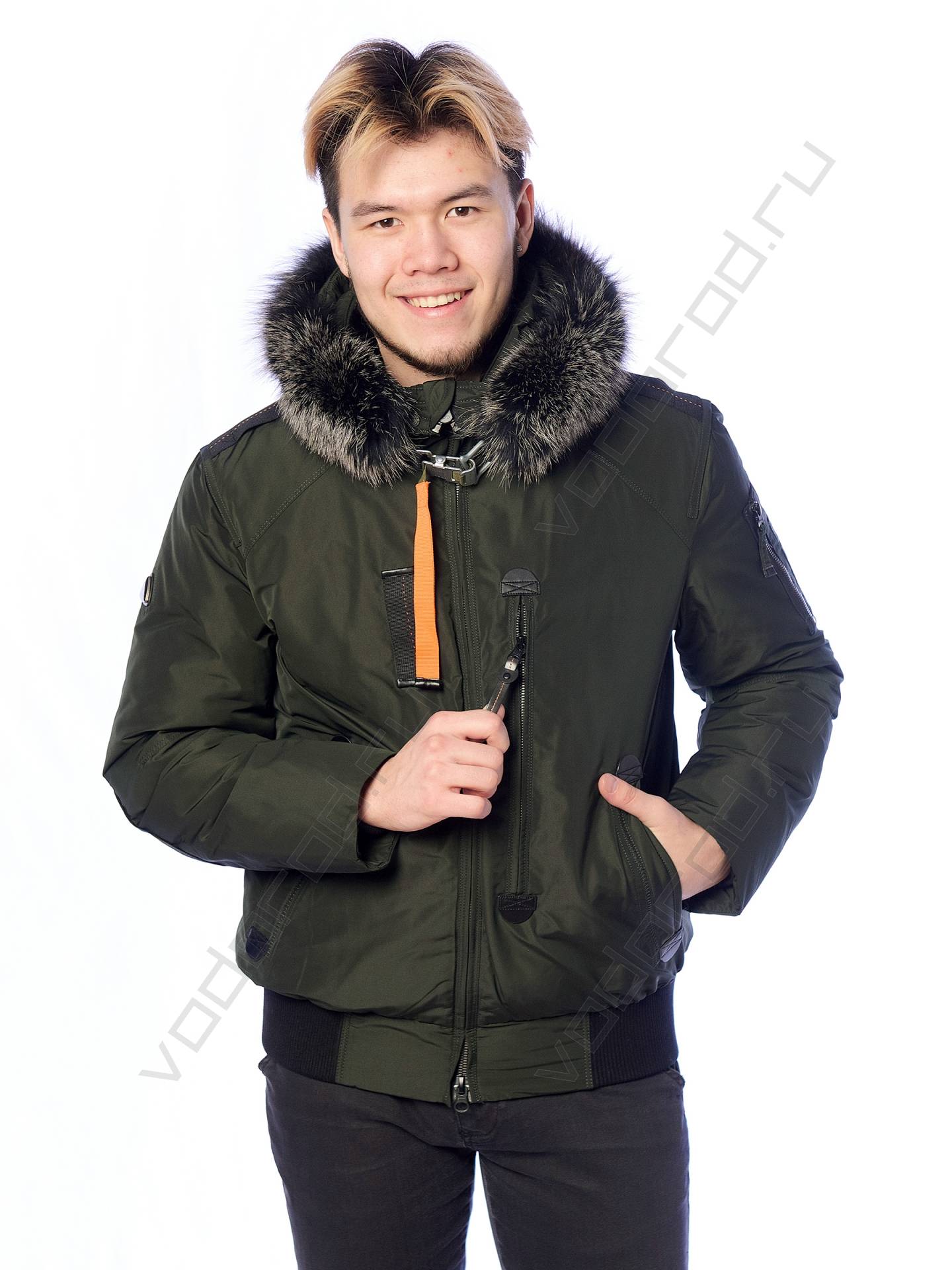 Зимняя куртка мужская цвет темн. зеленый 13
