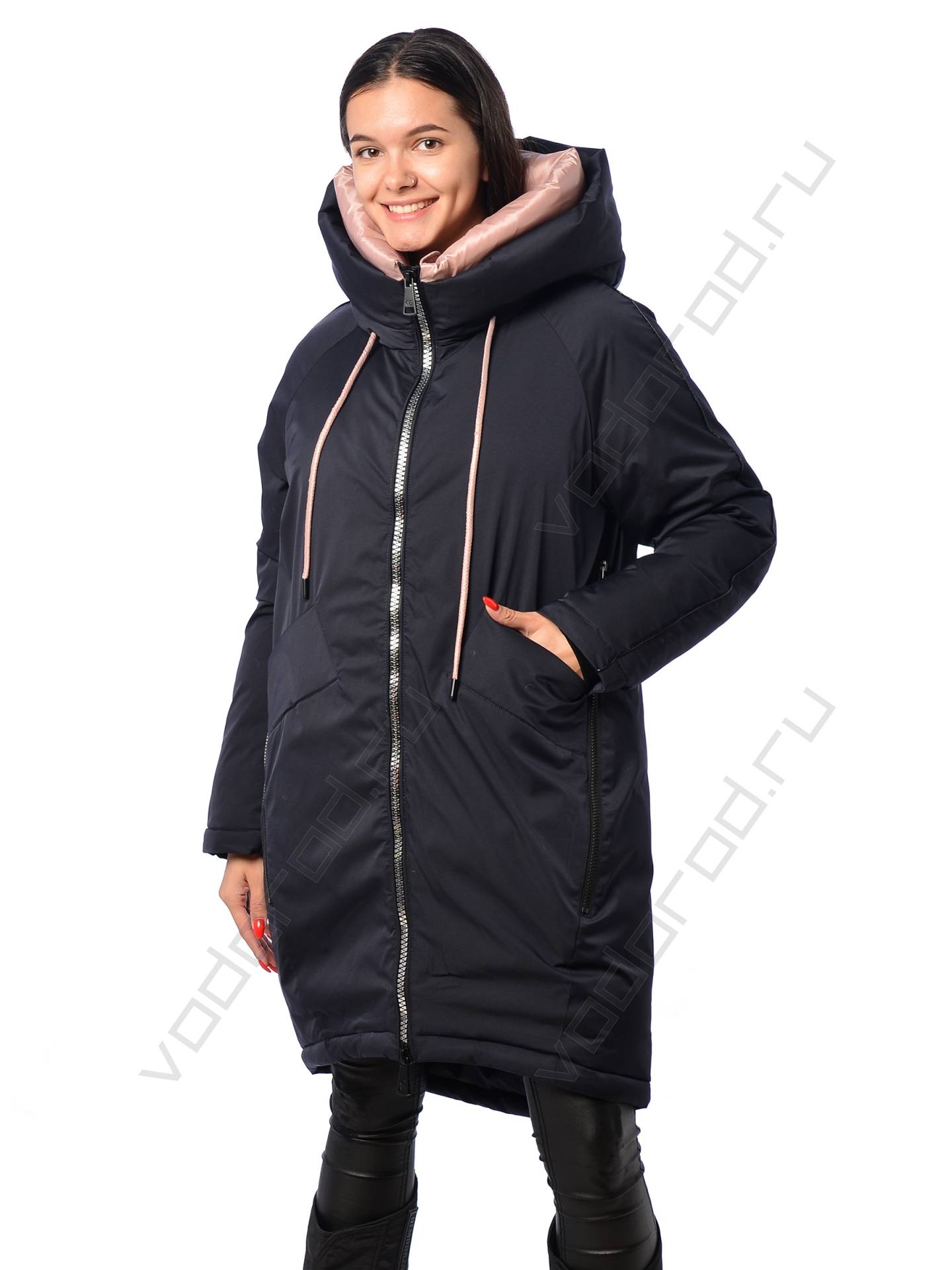 Зимняя куртка женская цвет темн. синий 494