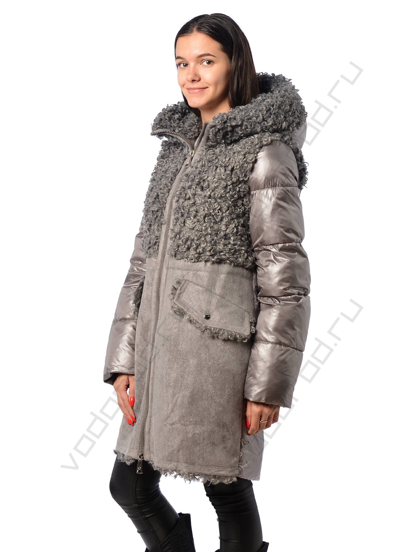Зимняя куртка женская цвет серый 86