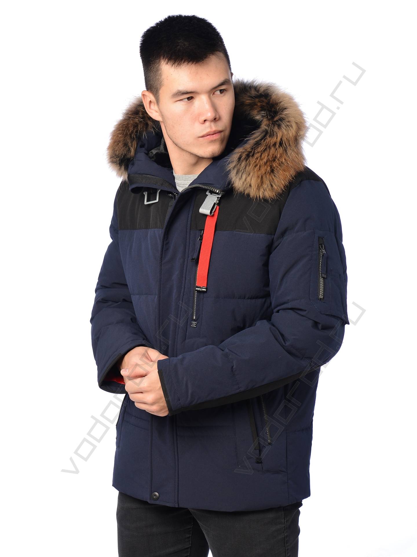 Зимняя куртка мужская цвет синий 14