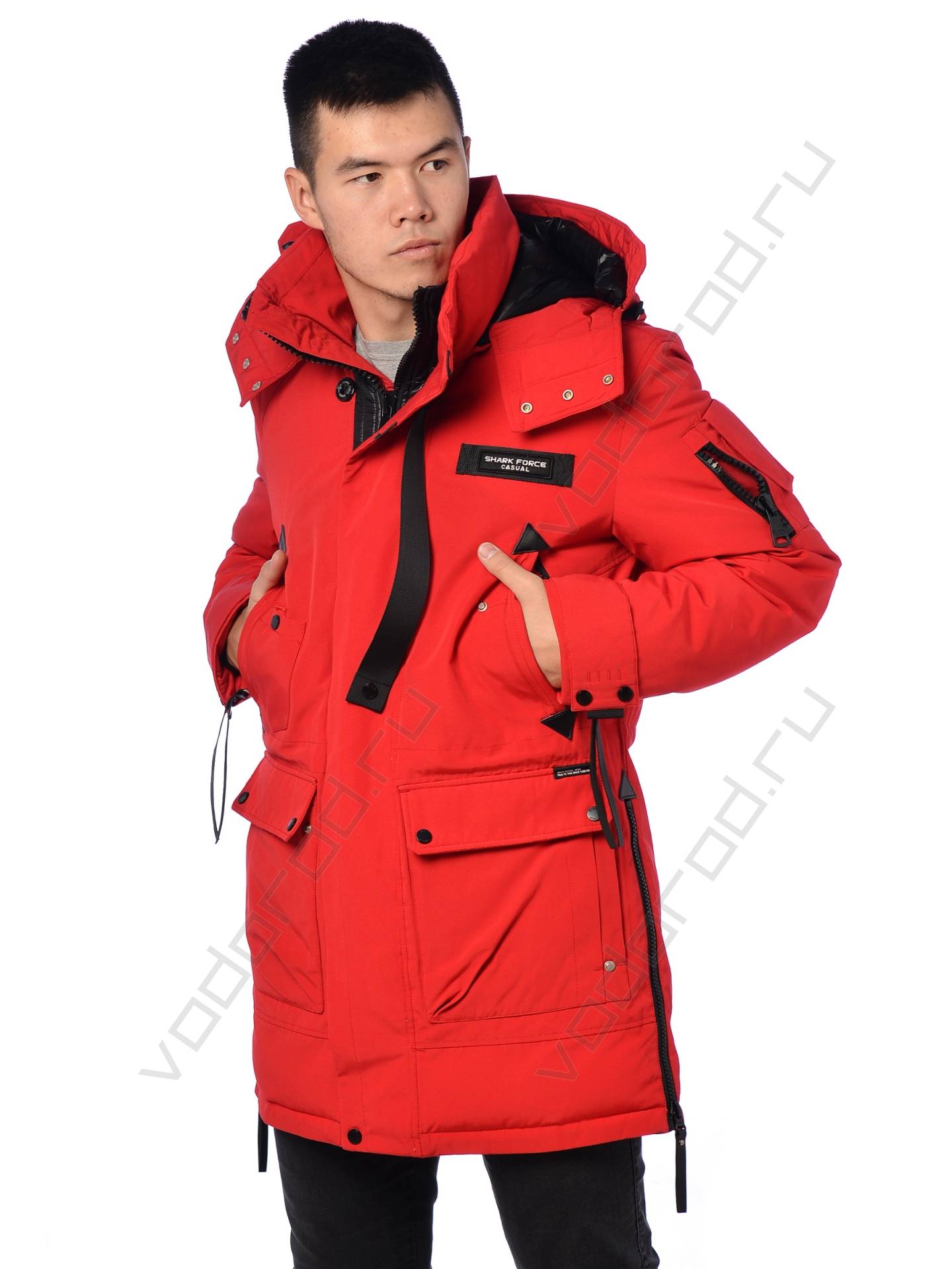 Зимняя куртка мужская цвет красный 59