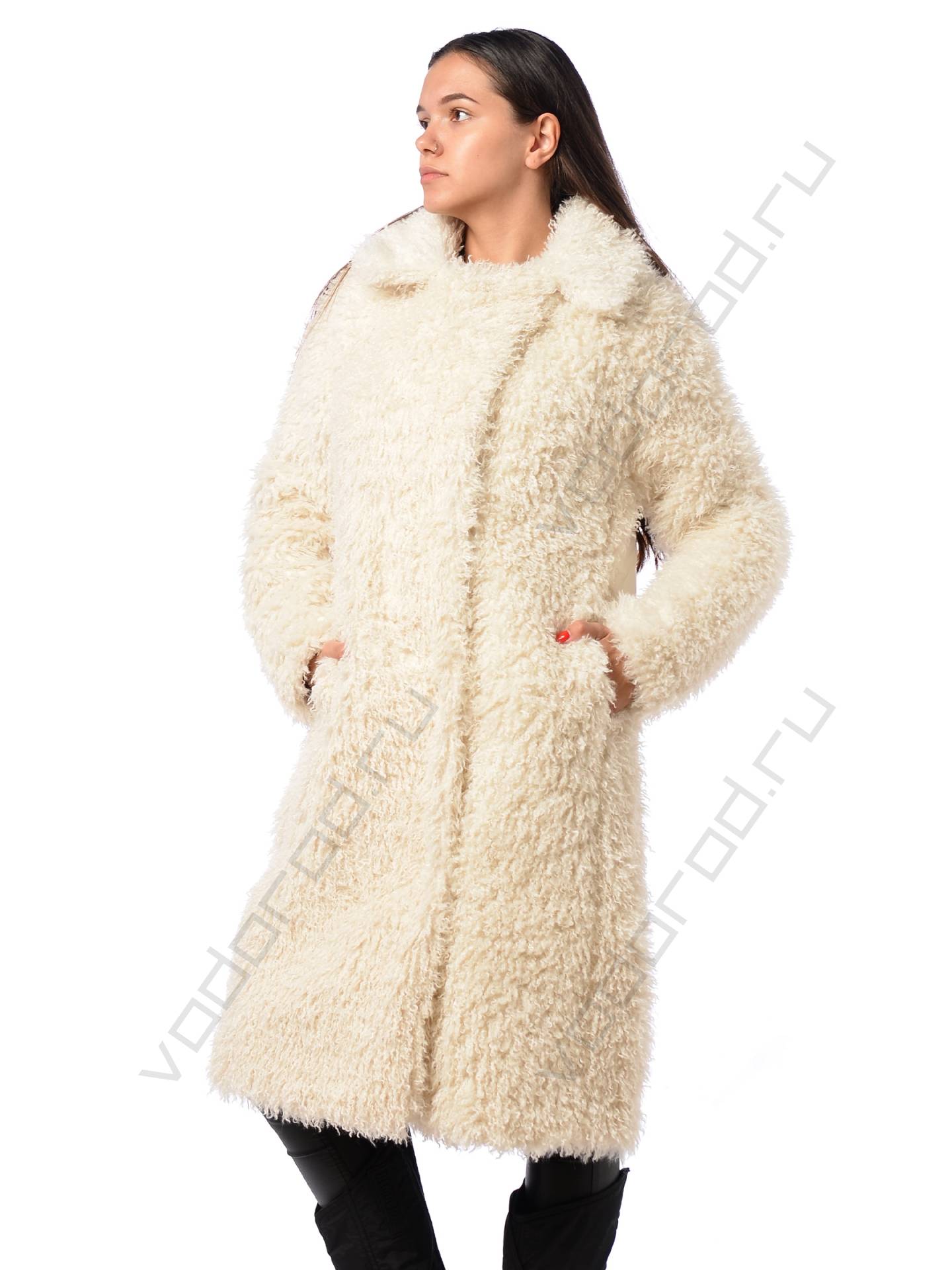Зимняя куртка женская цвет бежевый