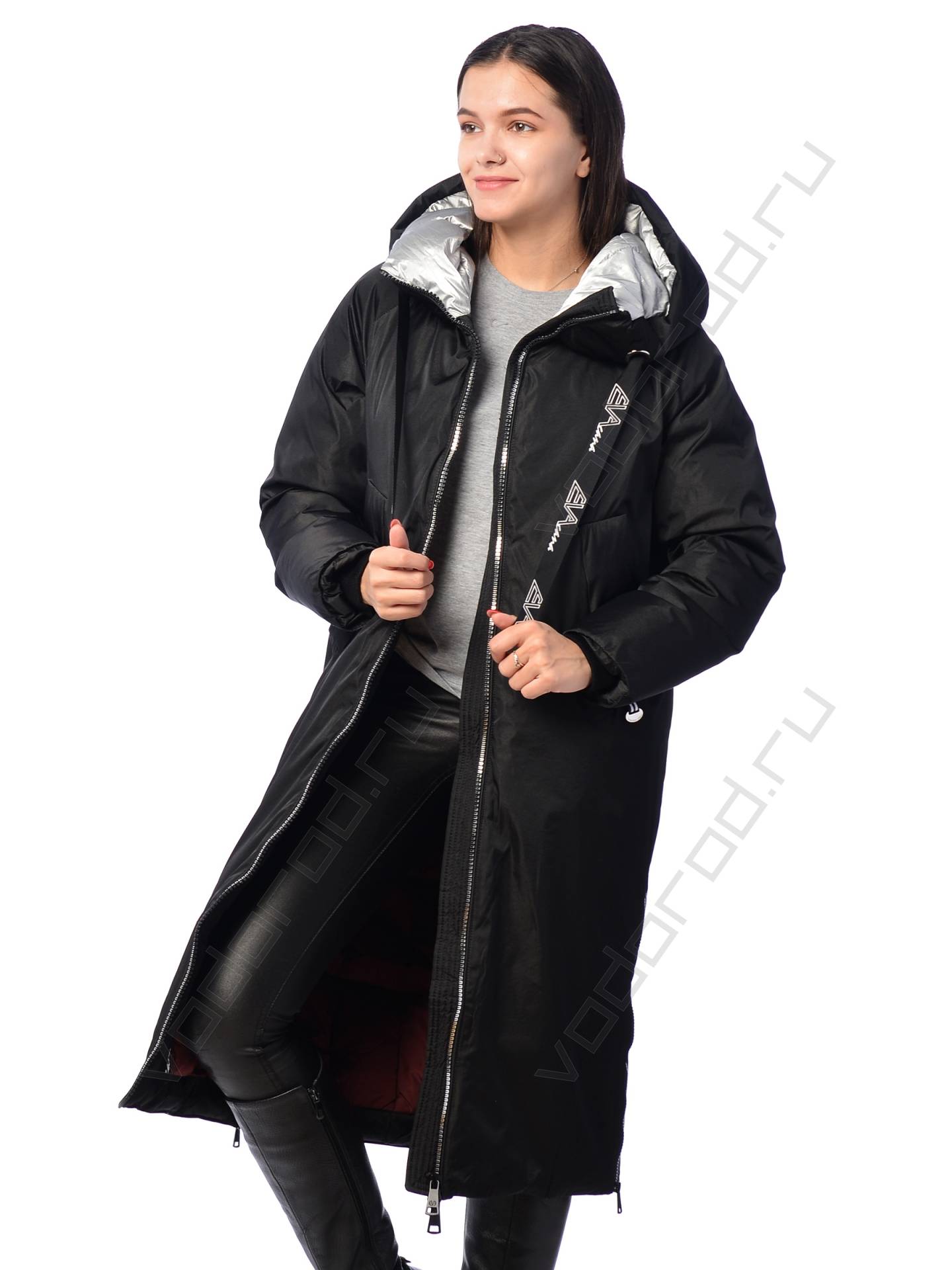 Зимняя куртка женская цвет черный 27
