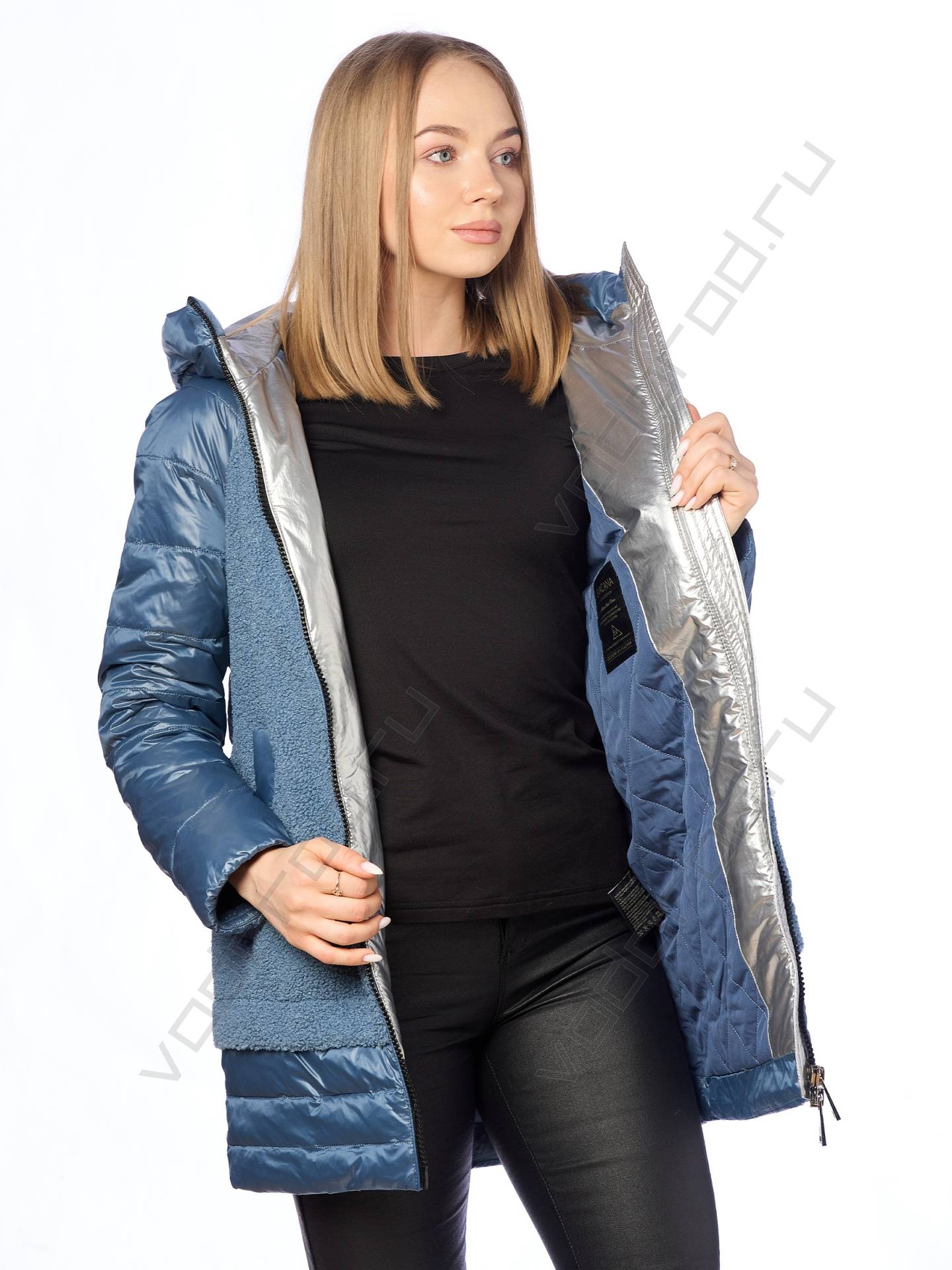 Куртка женская цвет синий 804