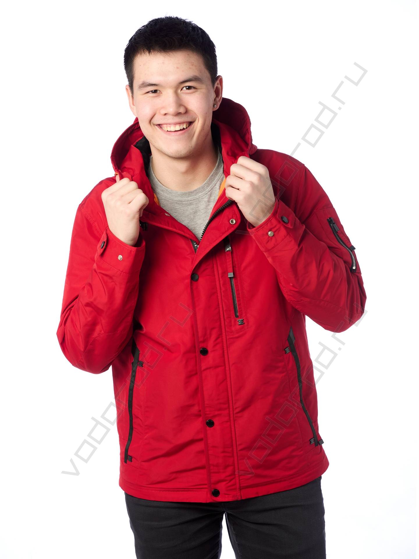 Куртка мужская цвет красный 4
