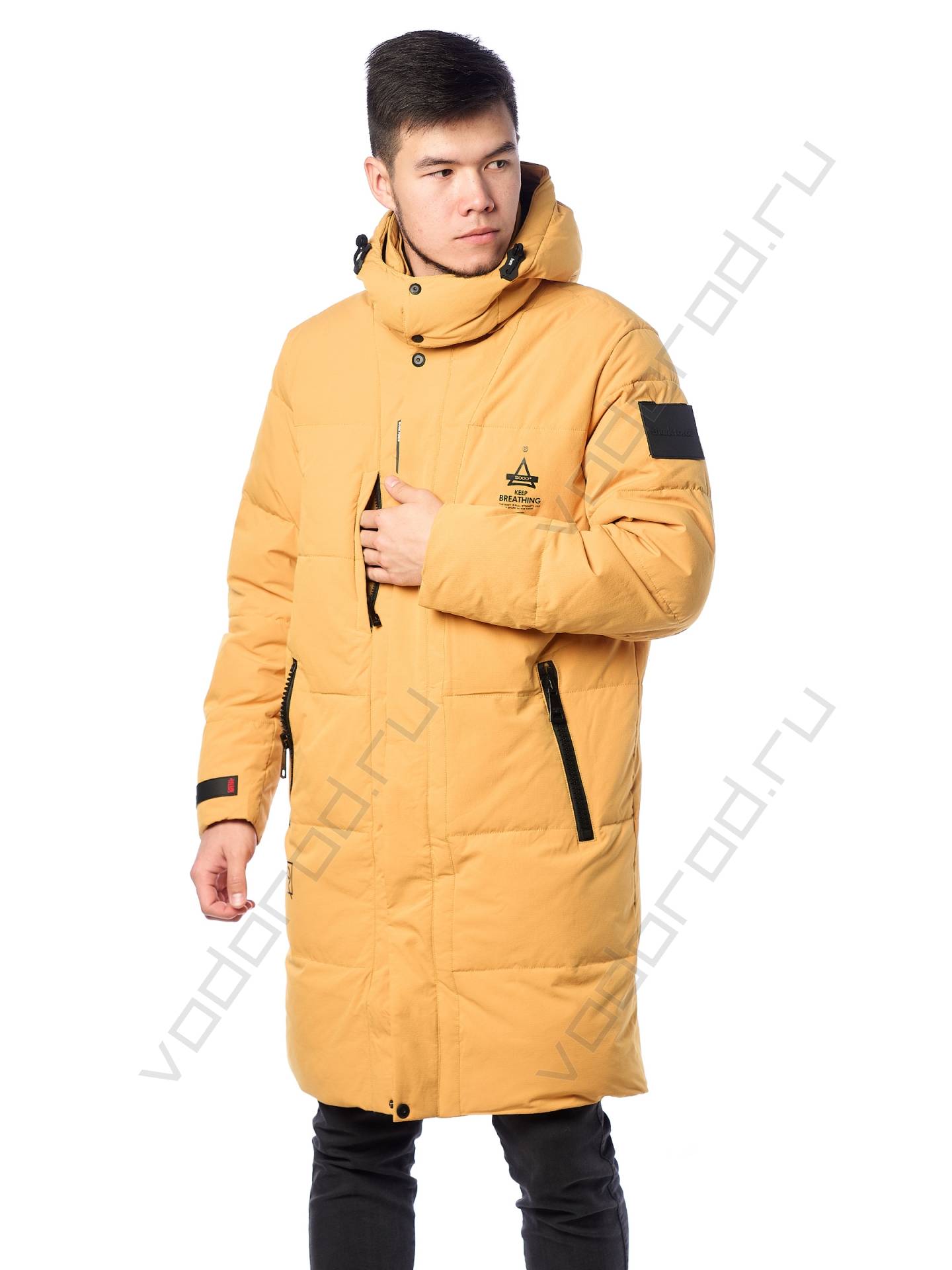 Зимняя куртка мужская цвет желтый 3