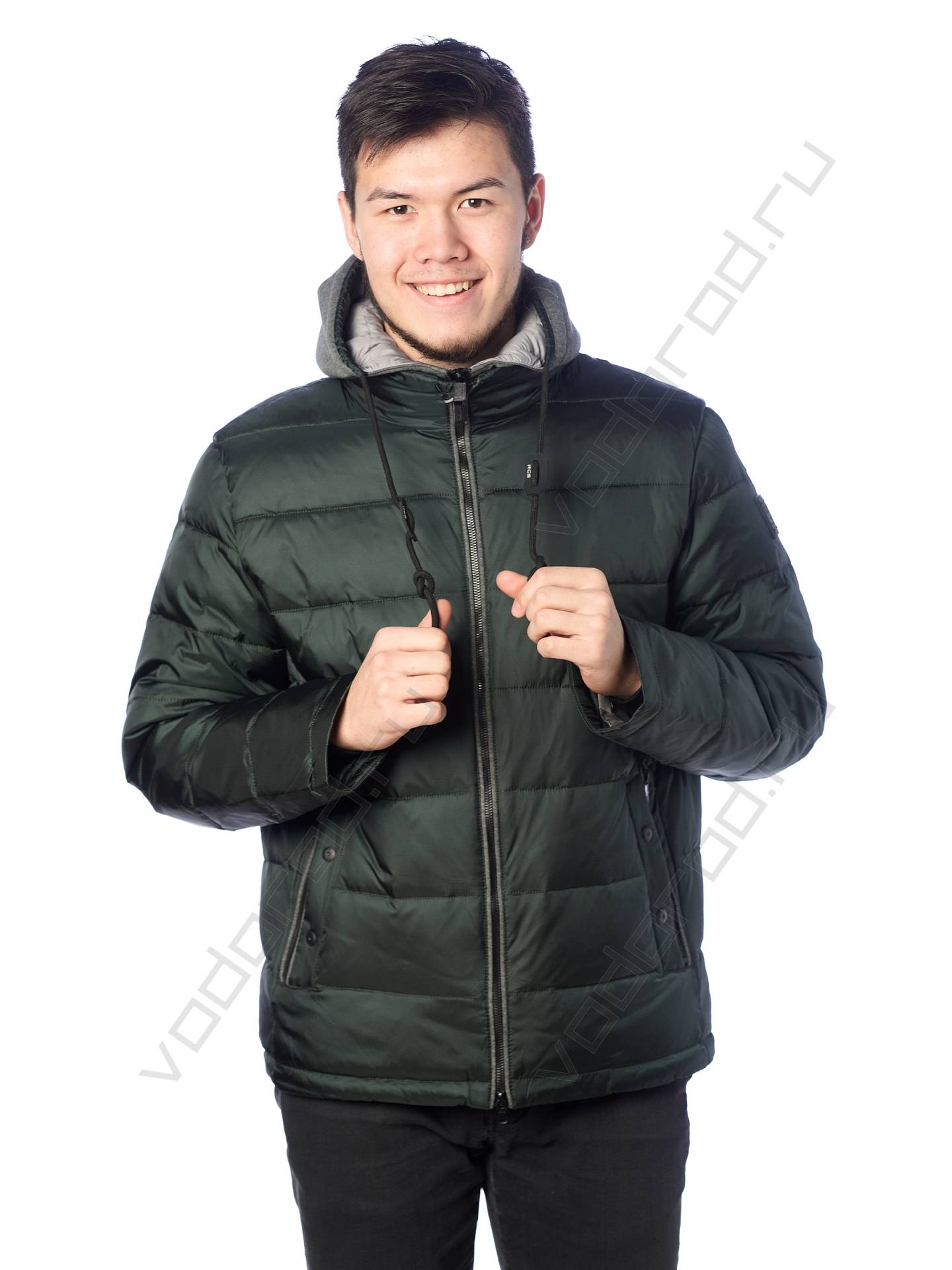 Зимняя куртка мужская цвет темн. зеленый 755