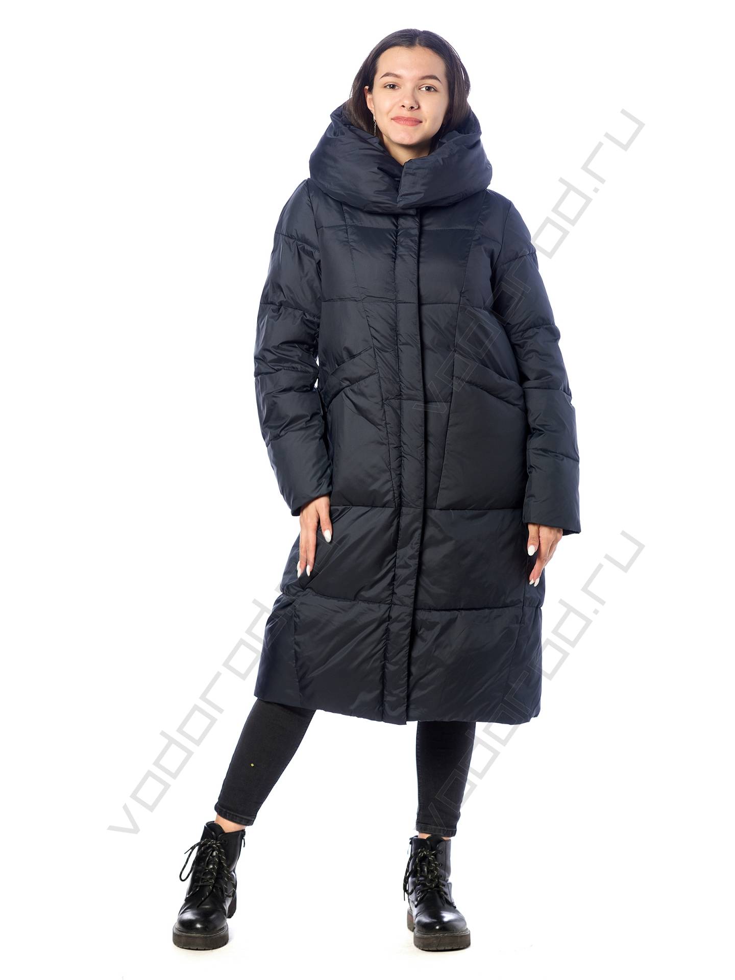 Зимняя куртка женская цвет темн. синий 4604
