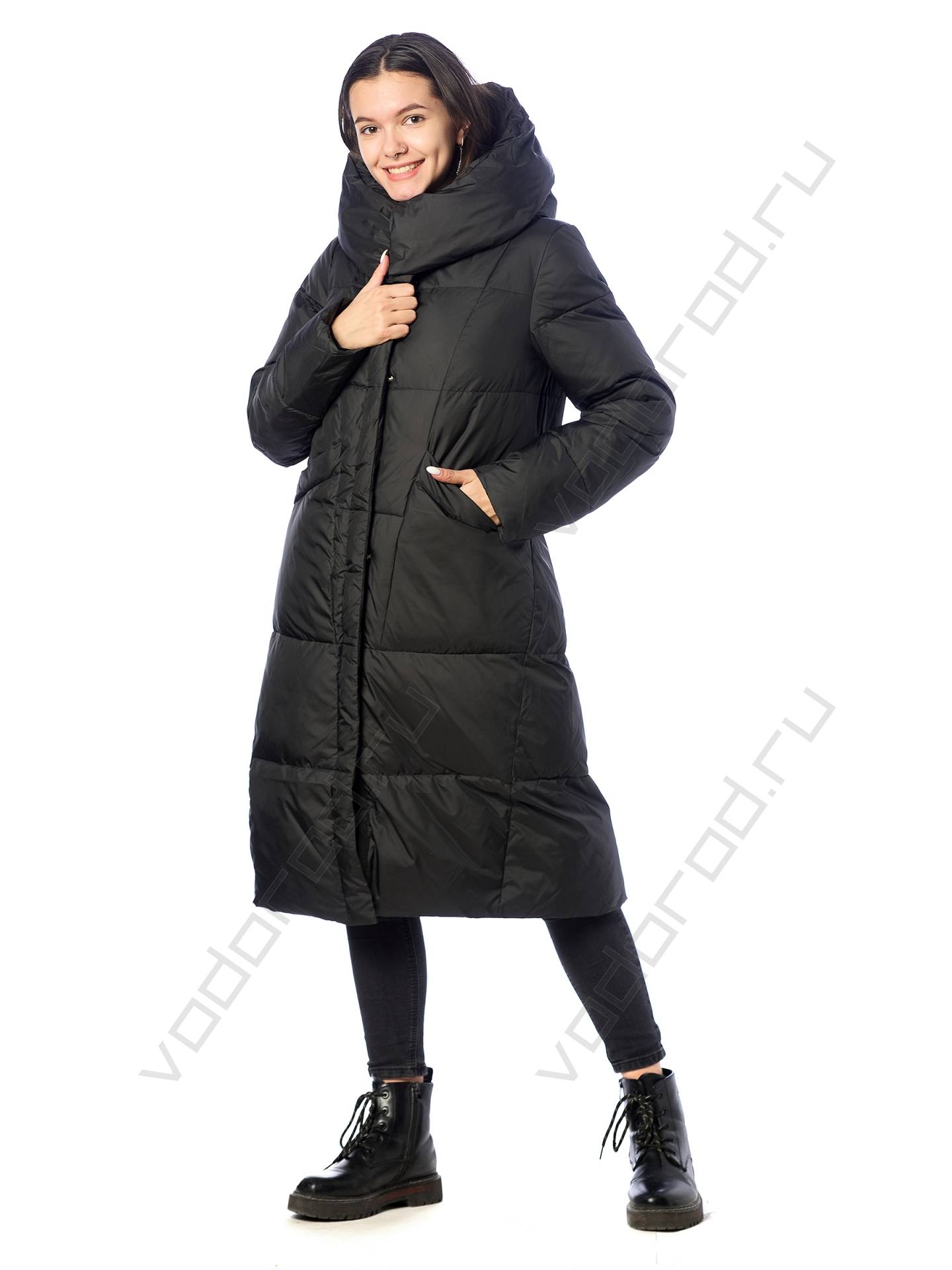 Зимняя куртка женская цвет черный 54