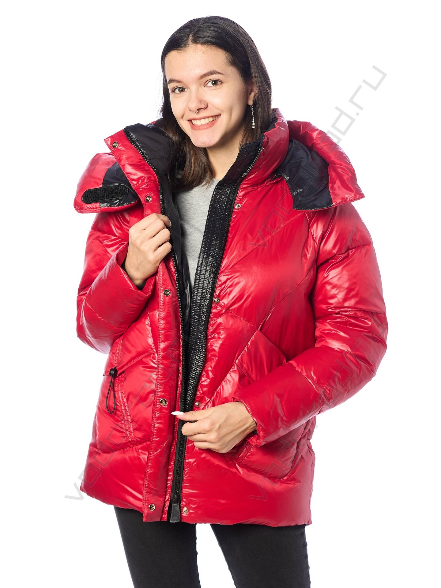 Зимняя куртка женская цвет красный 35