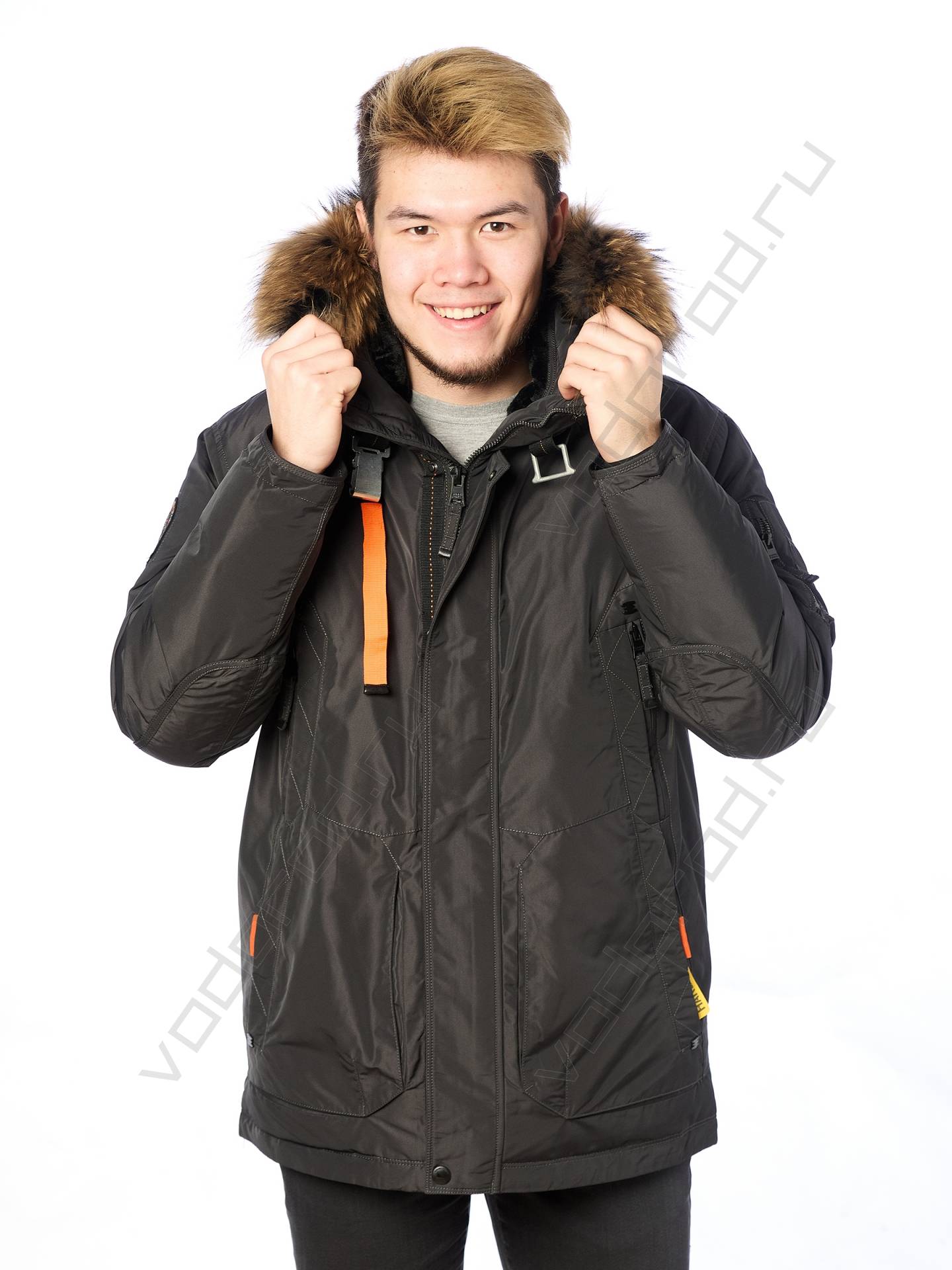 Зимняя куртка мужская цвет темн. серый 32