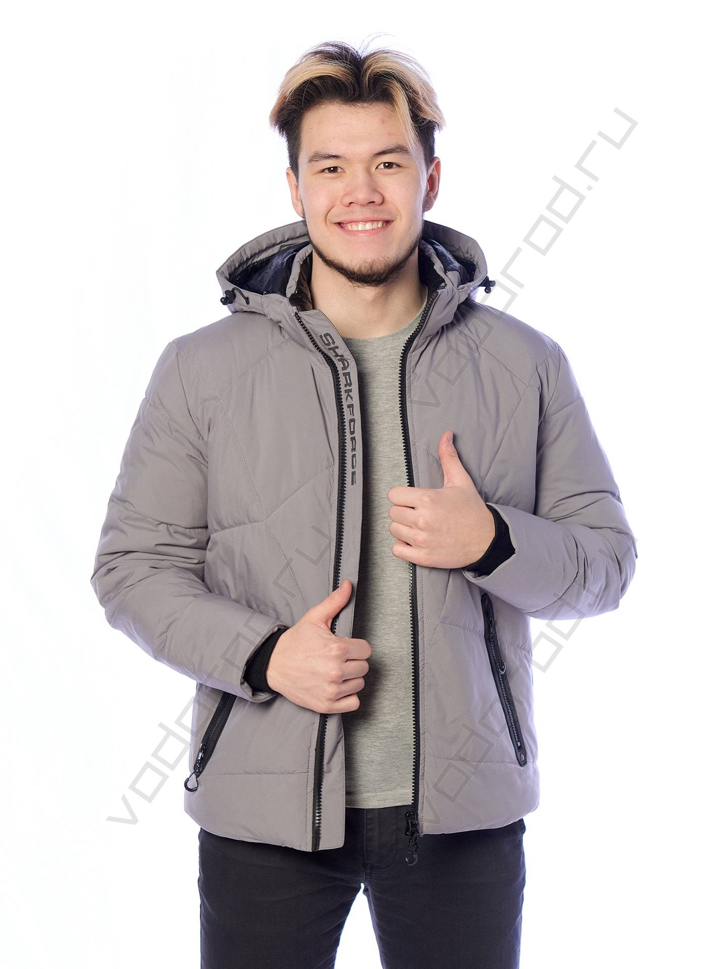 Куртка еврозима мужская цвет светл. серый 126