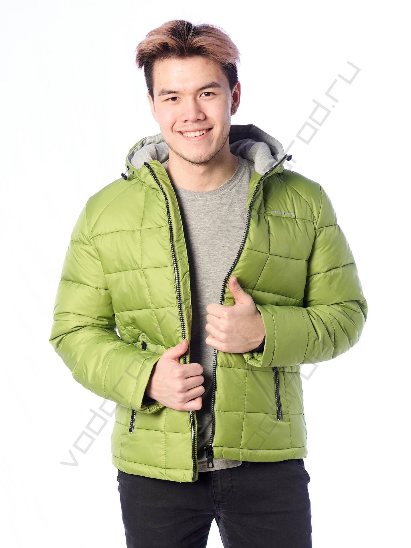 Зимняя куртка мужская цвет зеленый 70