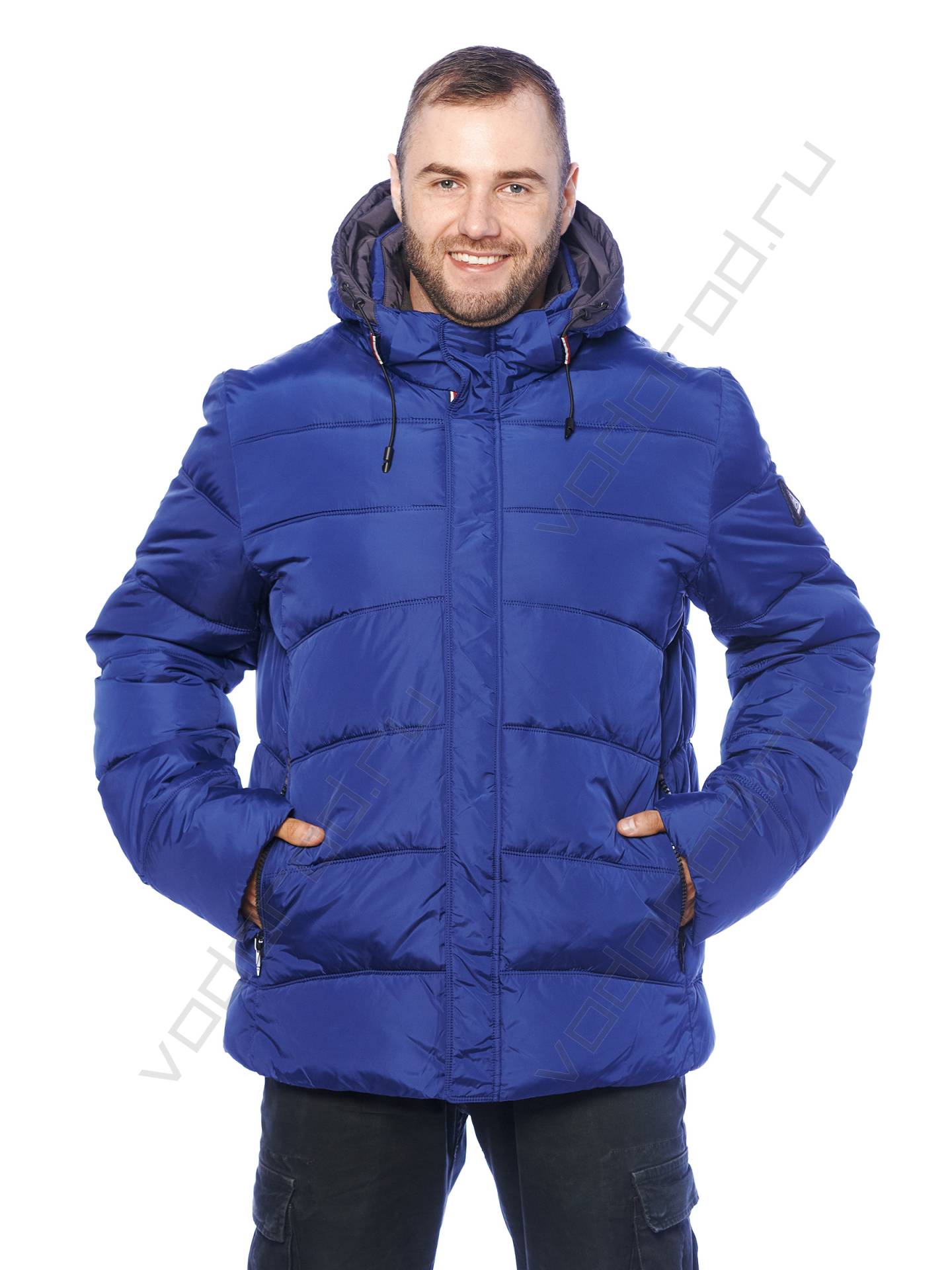 Зимняя куртка мужская цвет синий 2