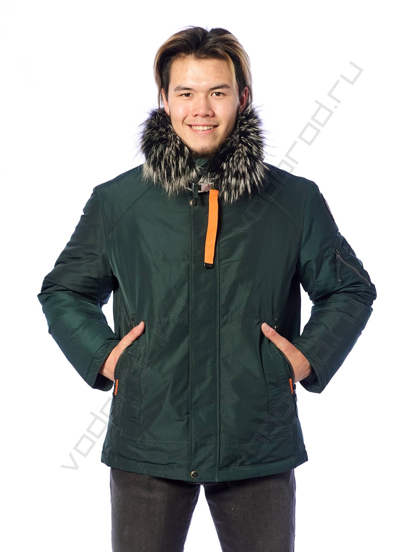 Зимняя куртка мужская цвет зеленый 31