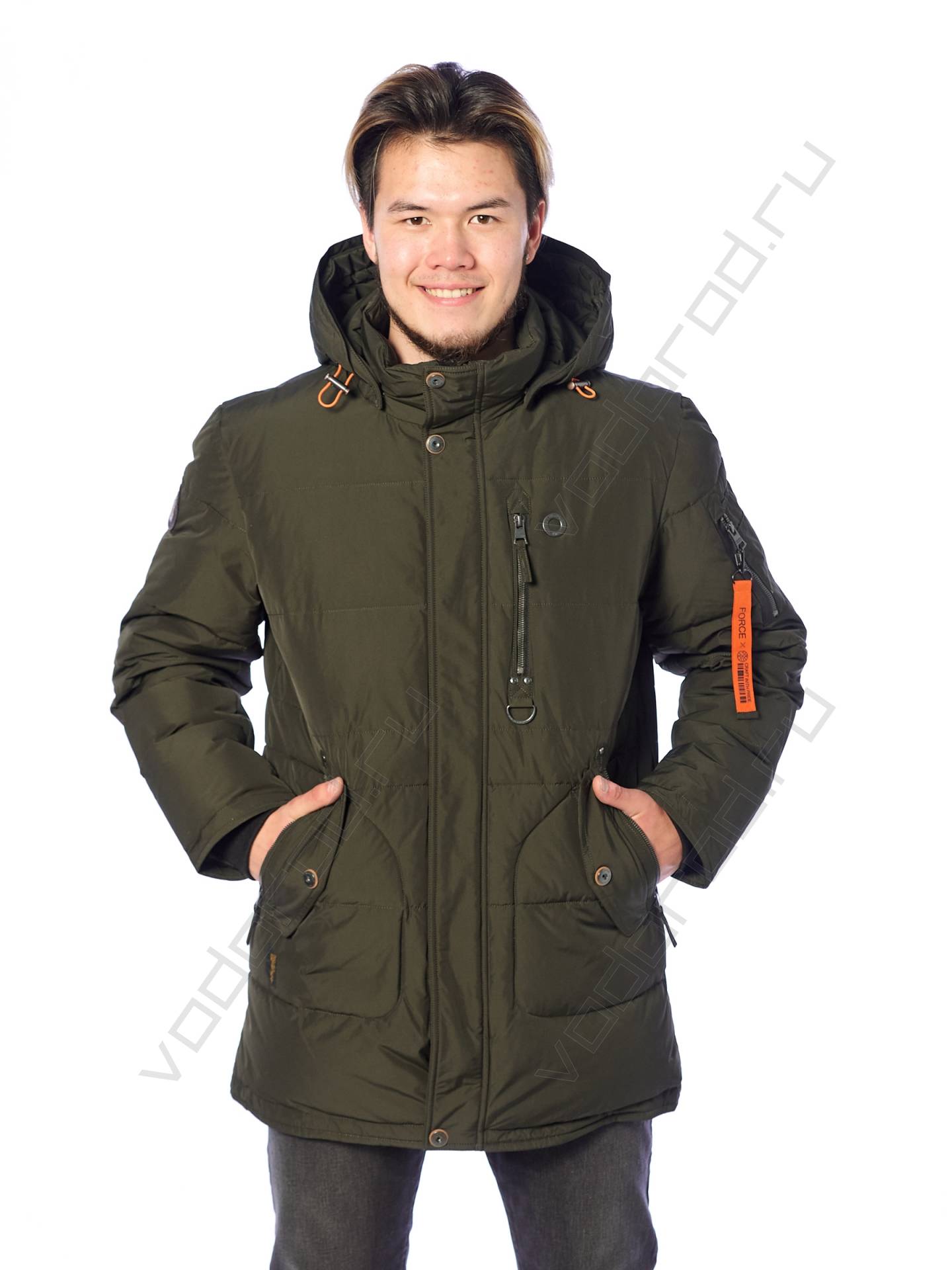 Зимняя куртка мужская цвет хаки 15