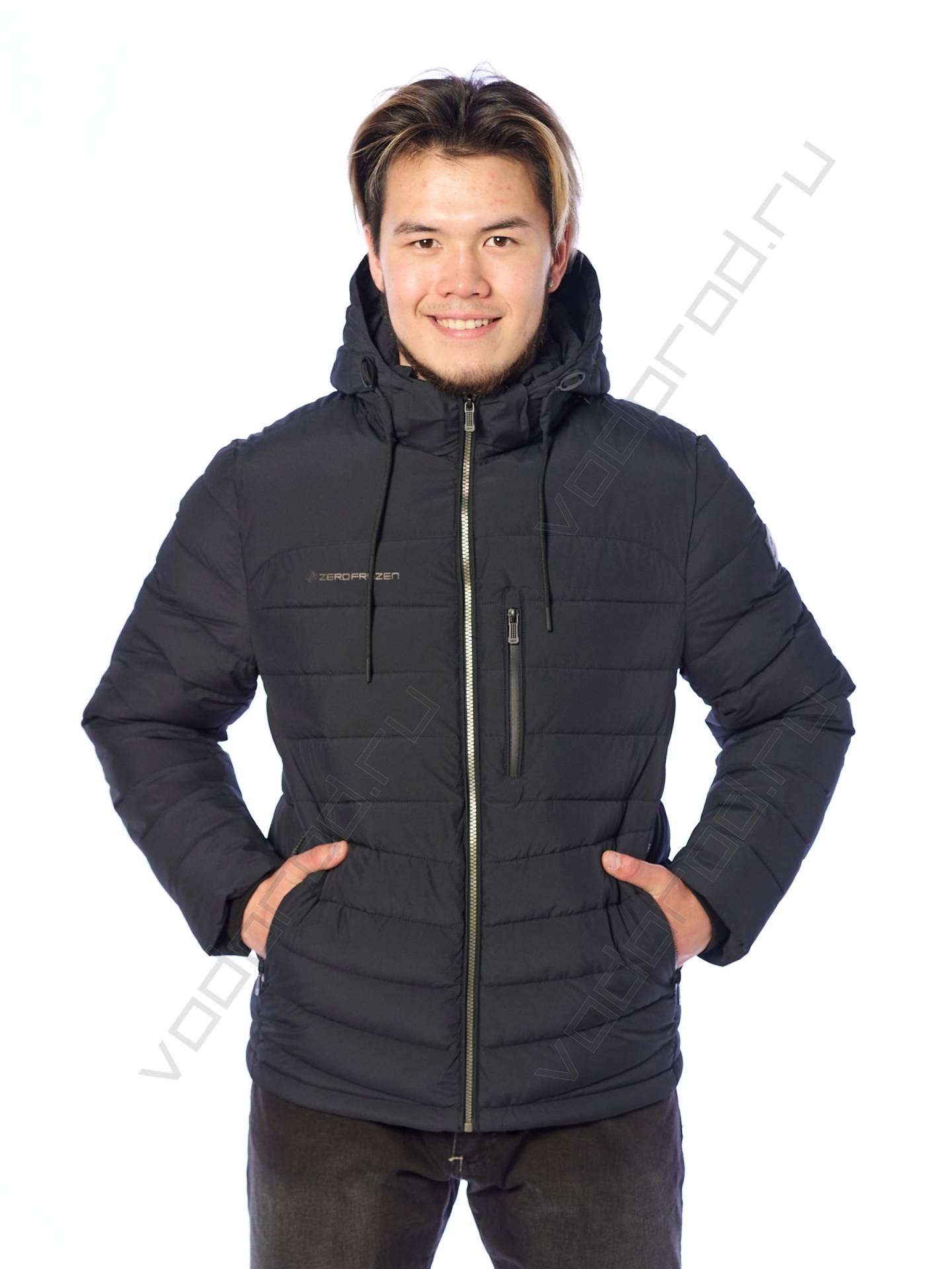 Зимняя куртка мужская цвет черносиний 2