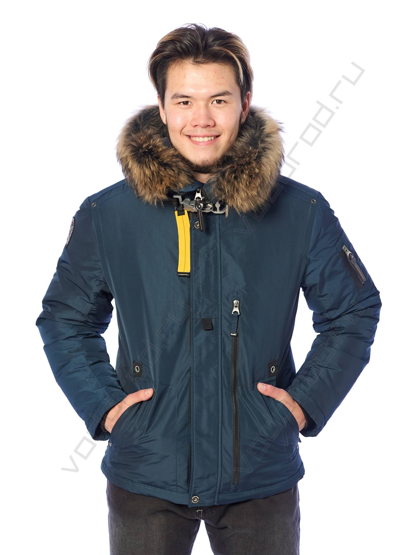 Зимняя куртка мужская цвет синезеленый 26