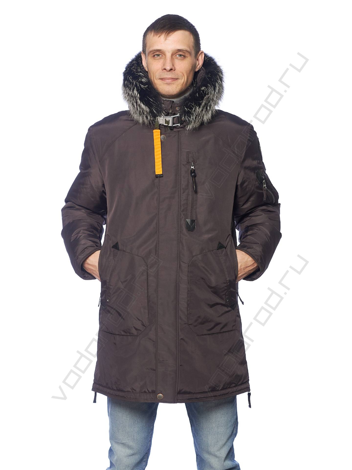 Зимняя куртка мужская цвет серофиолетовый 8