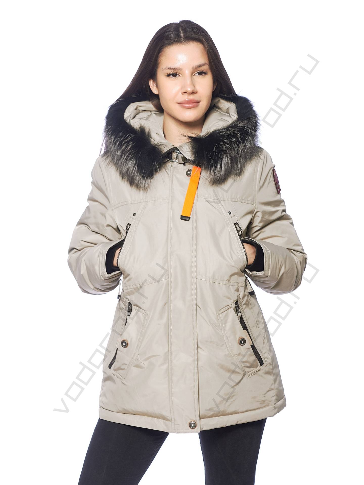 Зимняя куртка женская цвет бежевый 101