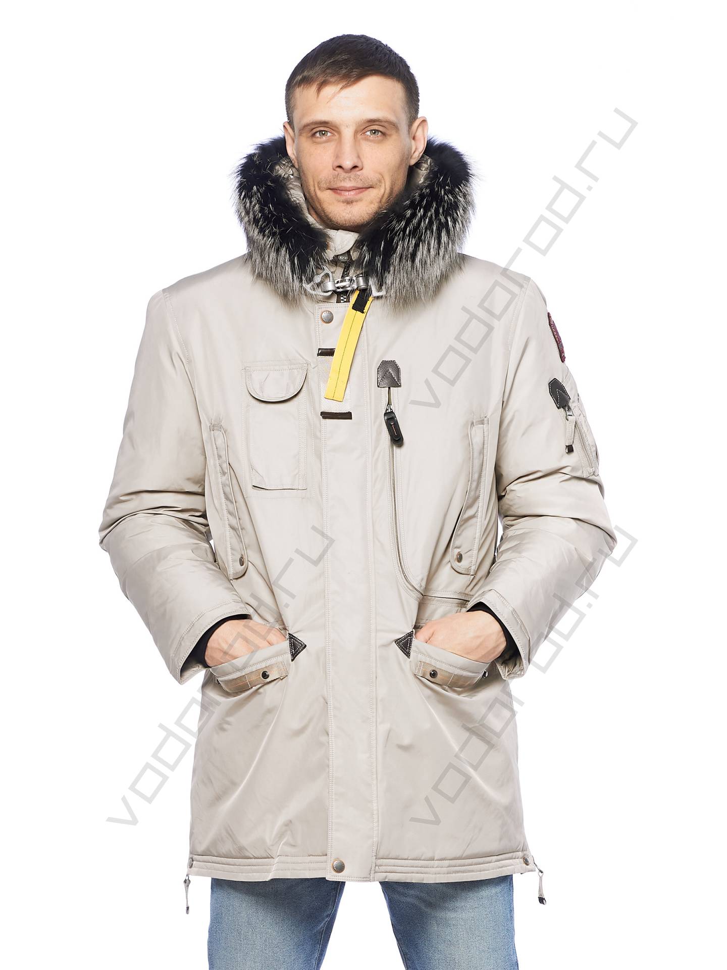 Зимняя куртка мужская цвет бежевый 101