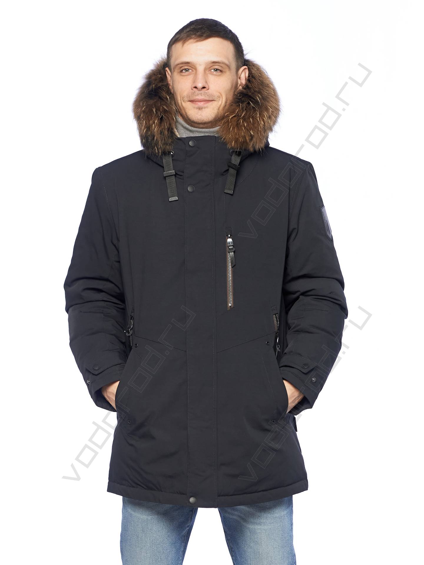 Зимняя куртка мужская цвет темн. синий 42