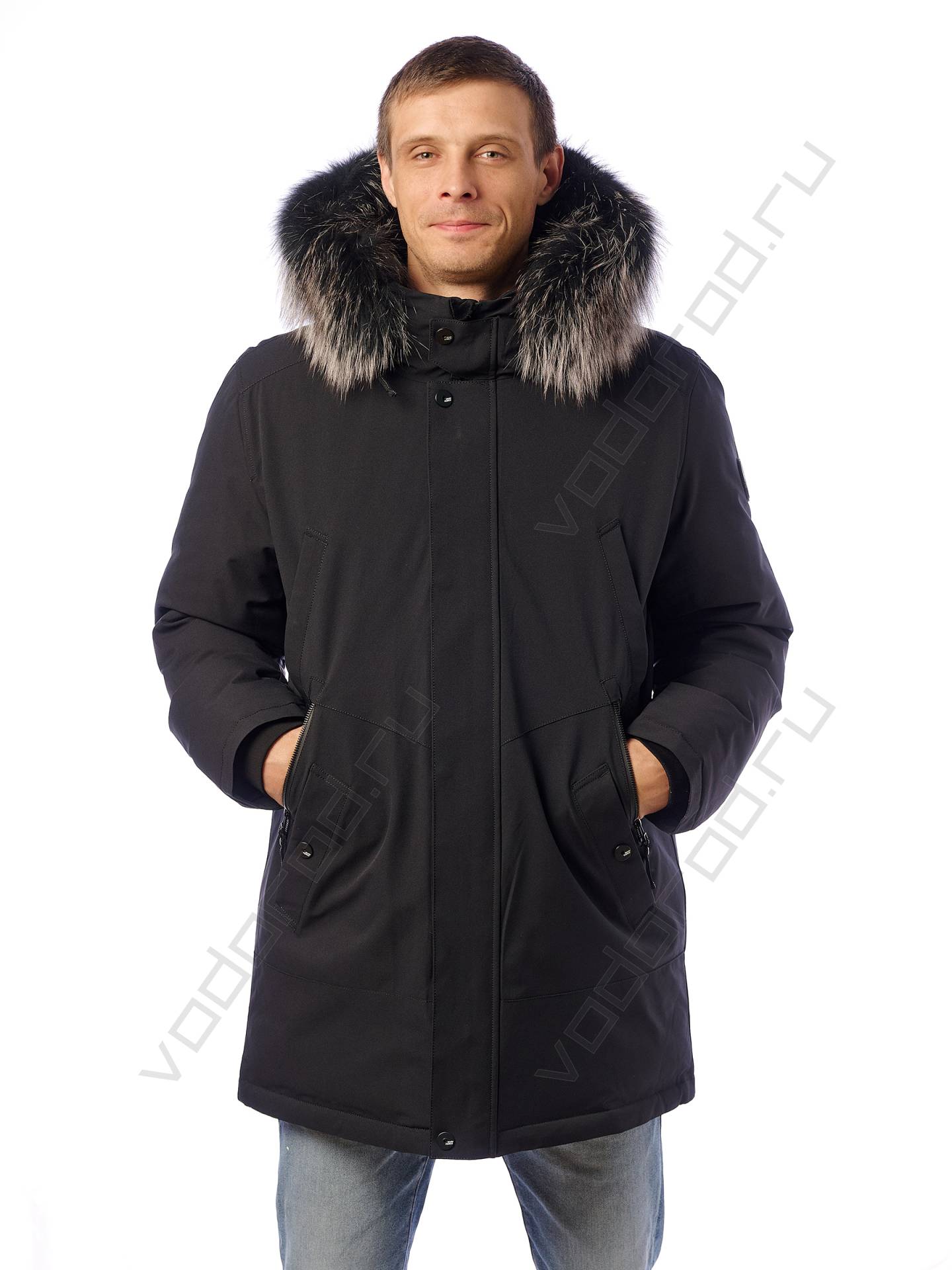 Зимняя куртка мужская цвет темн. синий 42