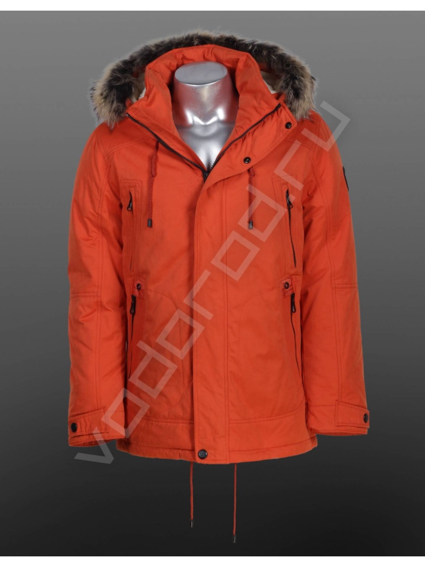 Зимняя куртка мужская цвет оранжевый 20